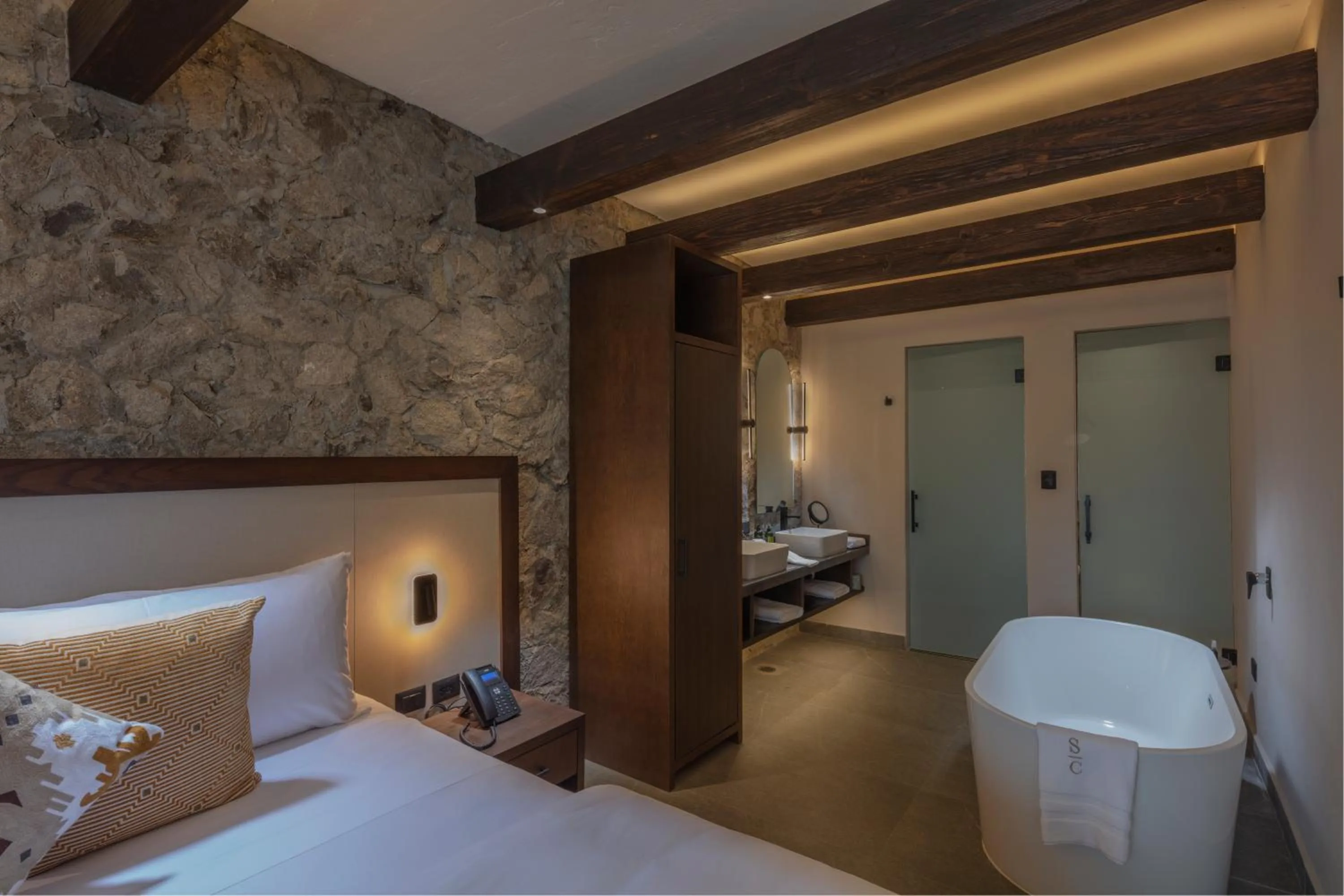 Bed in Hacienda Santo Cristo Hotel & Spa - Adults Only