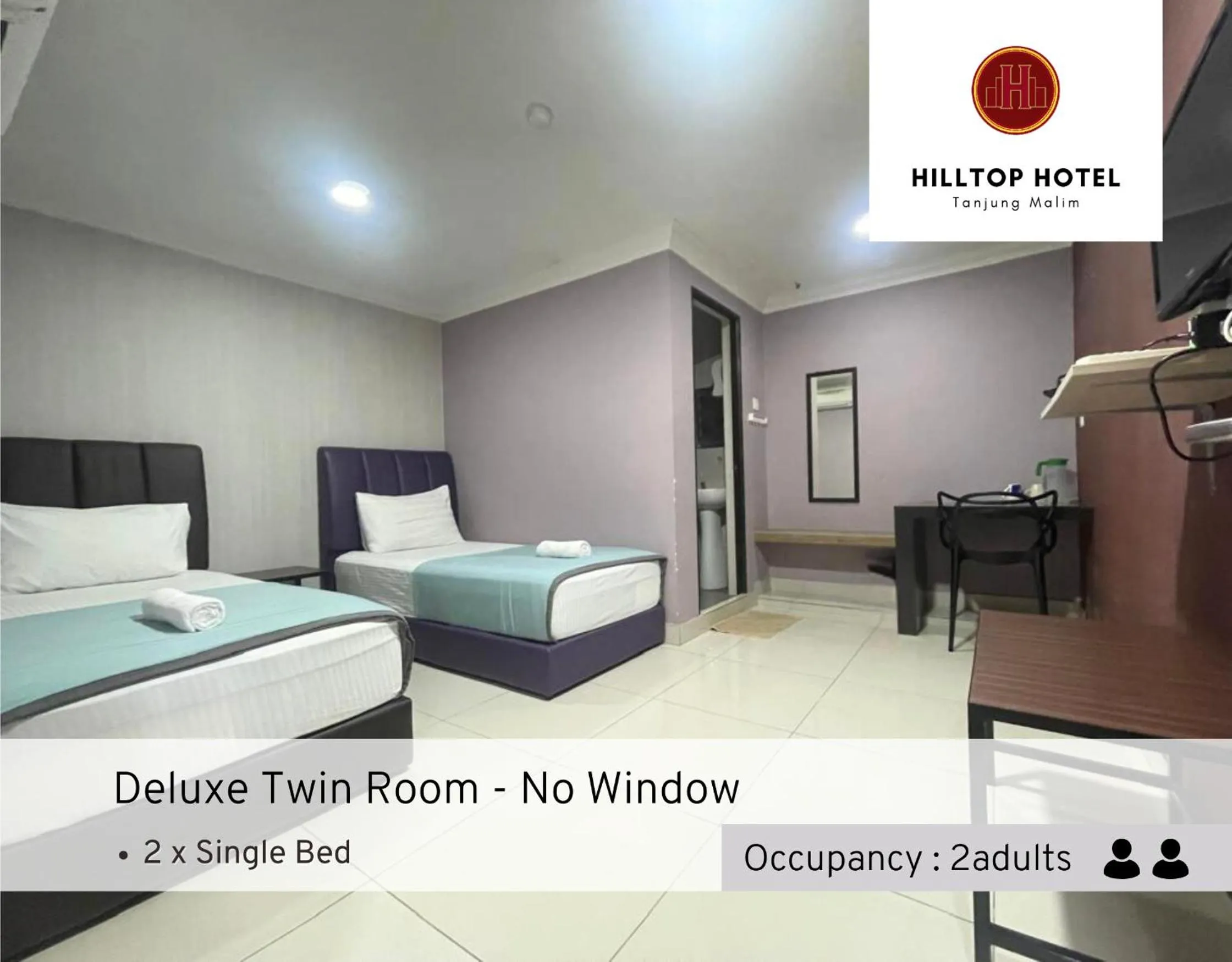 Bed in Hilltop Hotel Tanjung Malim