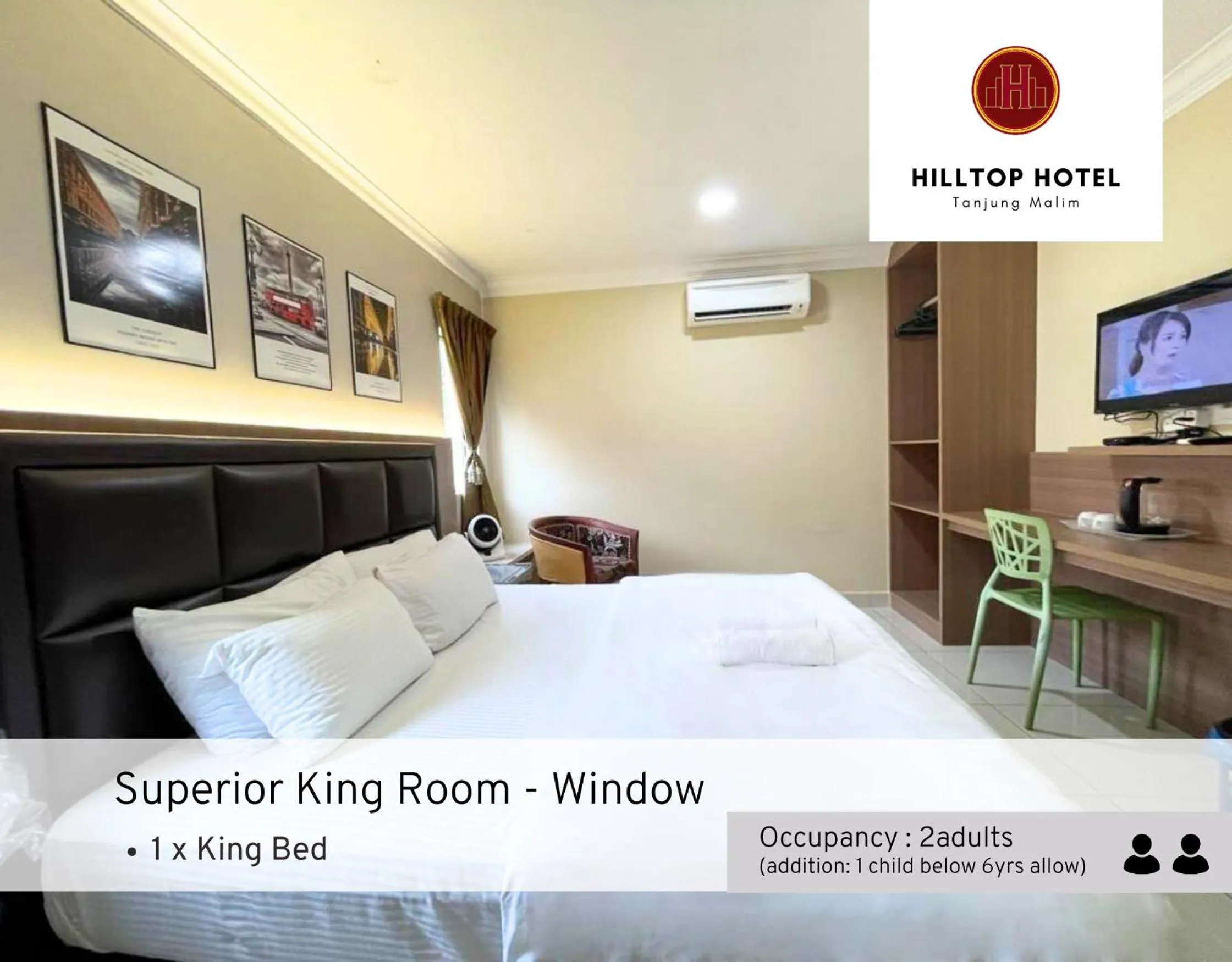 Bed in Hilltop Hotel Tanjung Malim