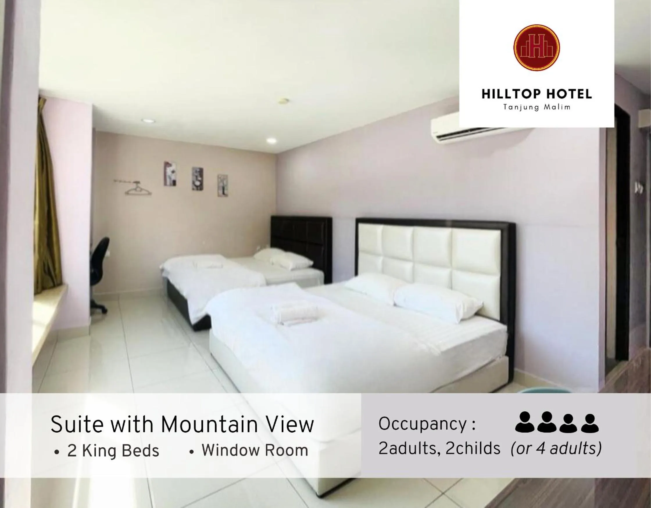 Bed in Hilltop Hotel Tanjung Malim