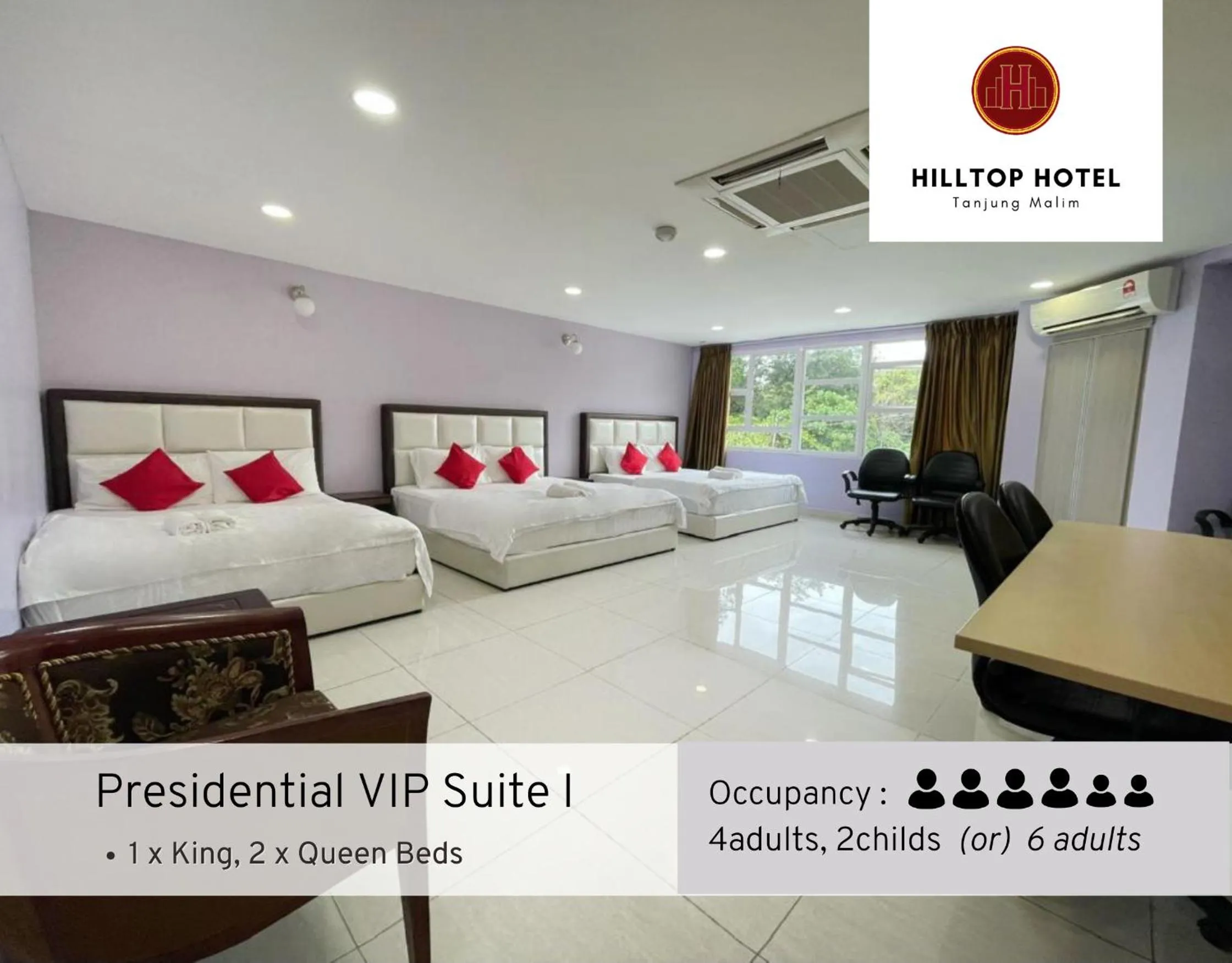 Bed in Hilltop Hotel Tanjung Malim