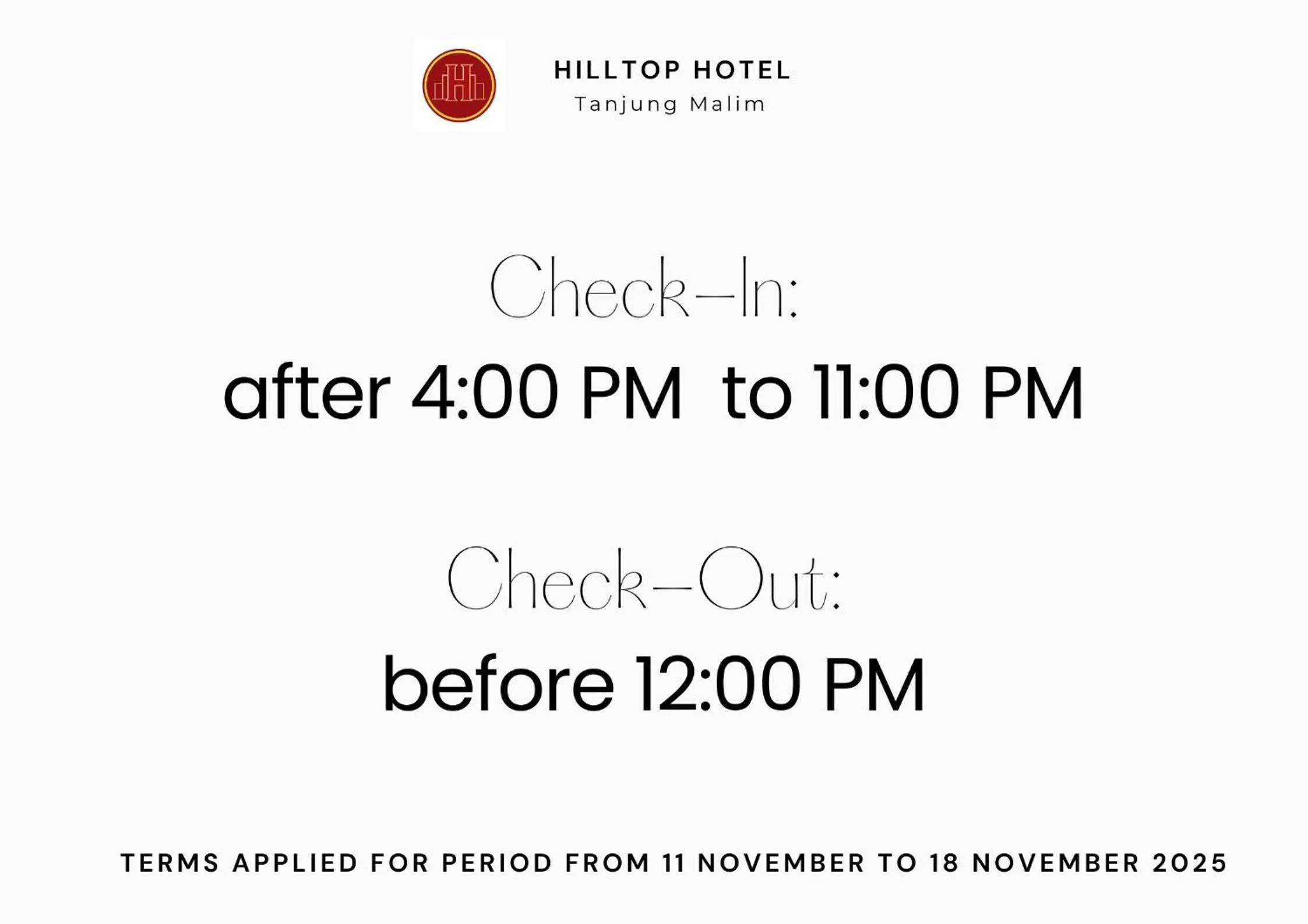 Hilltop Hotel Tanjung Malim