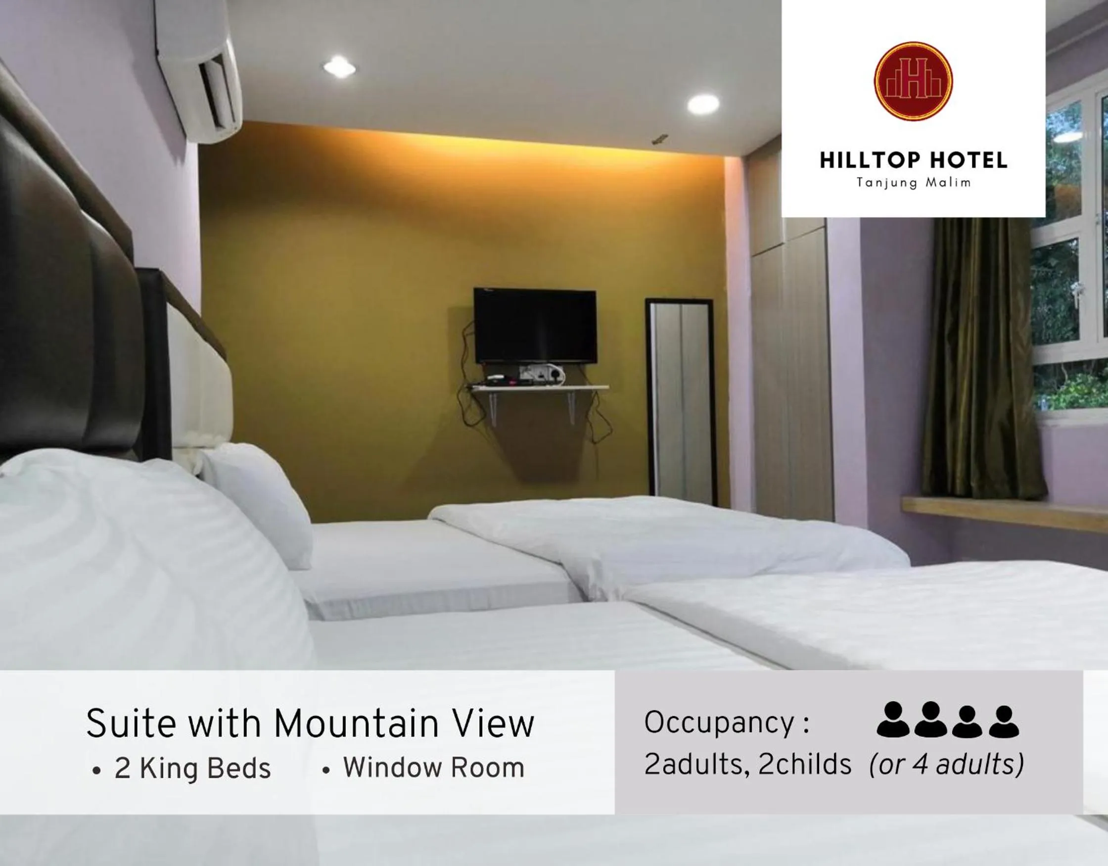Bed in Hilltop Hotel Tanjung Malim