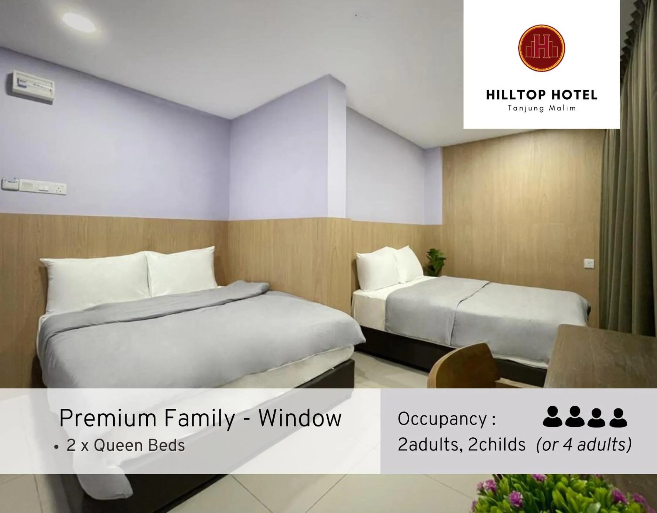 Bed in Hilltop Hotel Tanjung Malim
