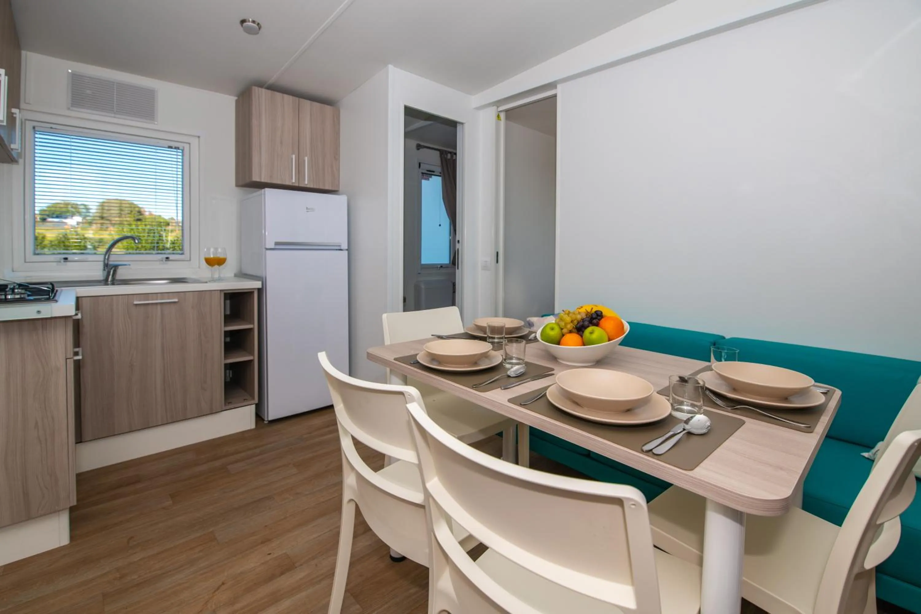 Kitchen or kitchenette in Arena Grand Kazela Camping Homes