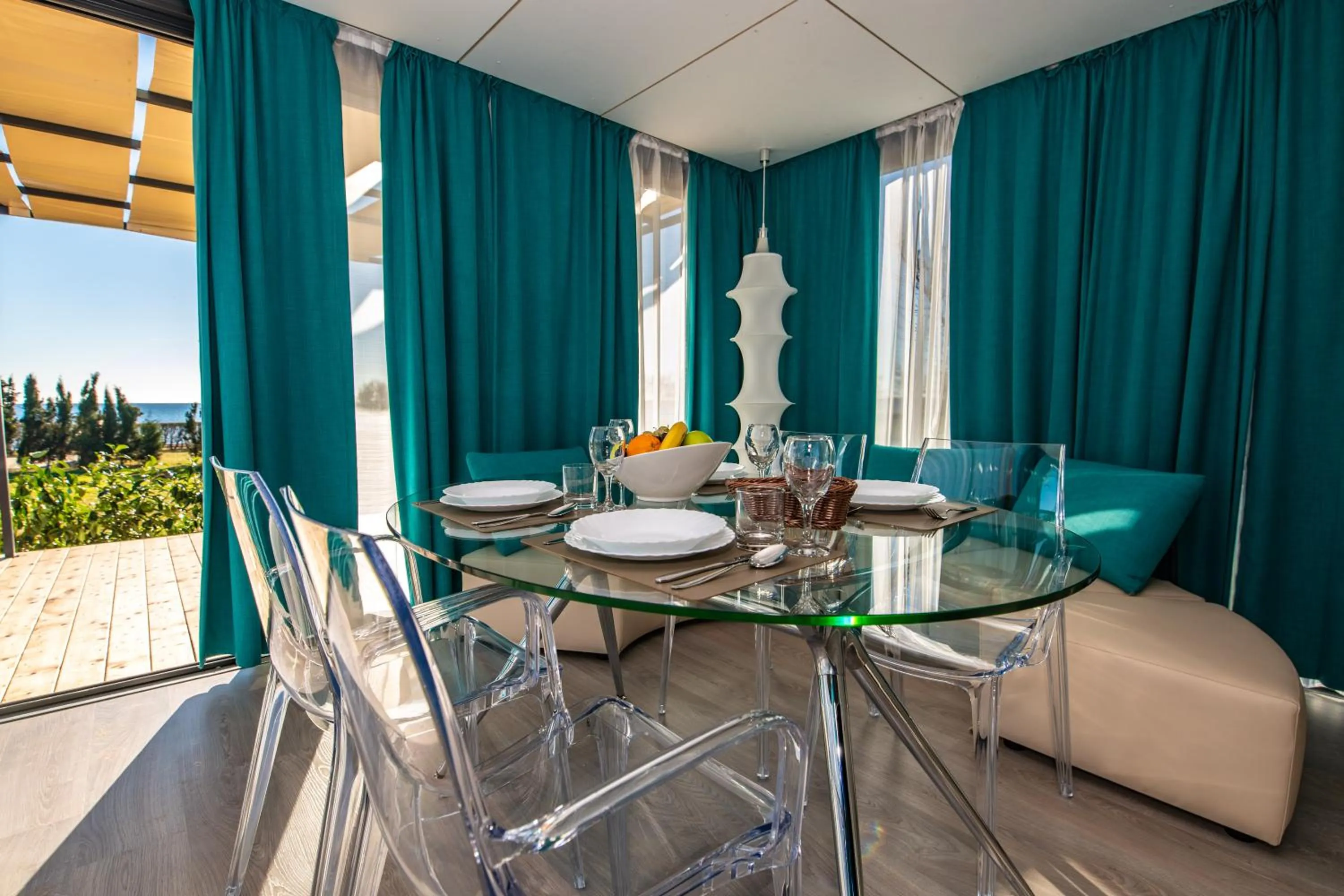 Living room in Arena Grand Kazela Camping Homes