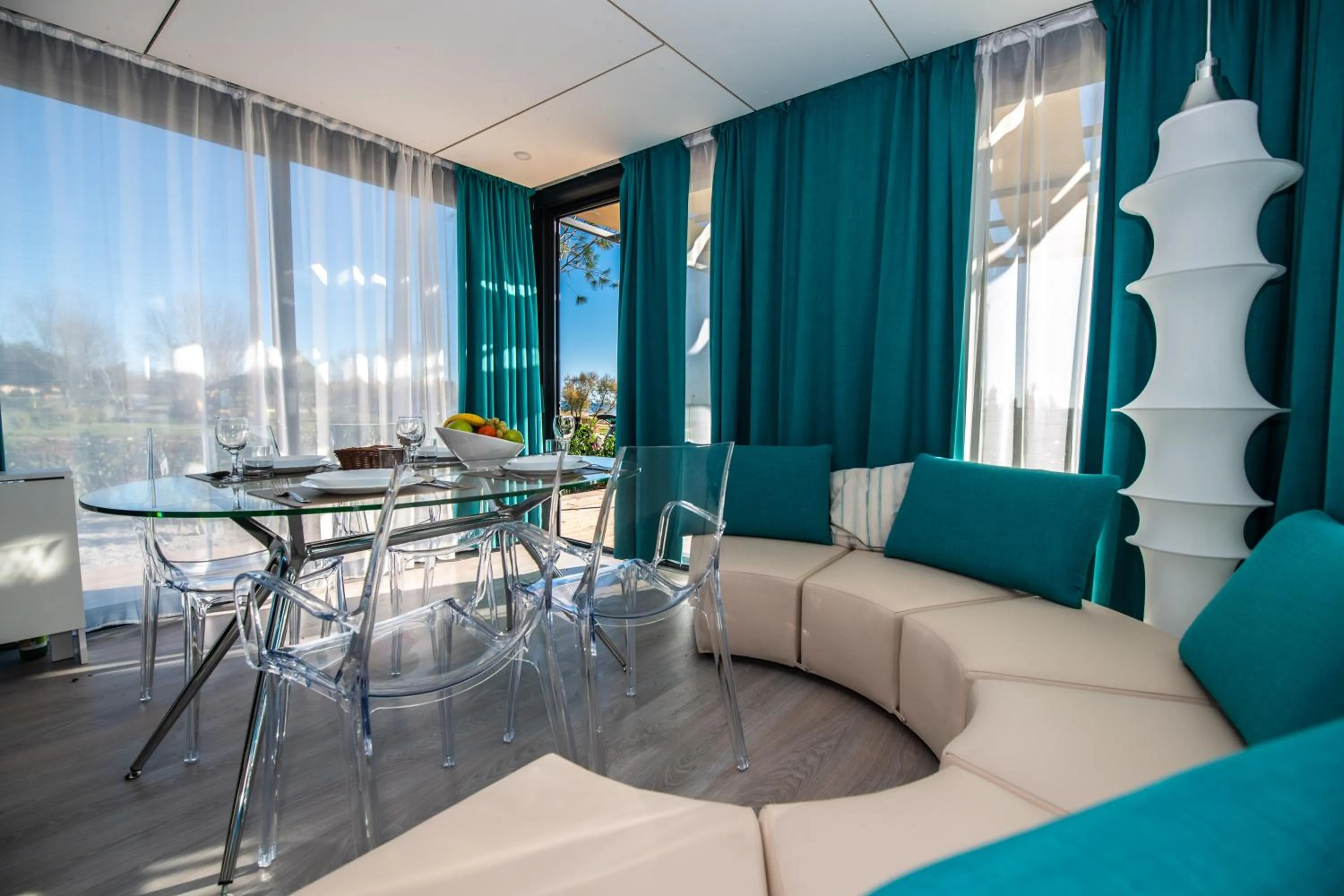 Living room in Arena Grand Kazela Camping Homes