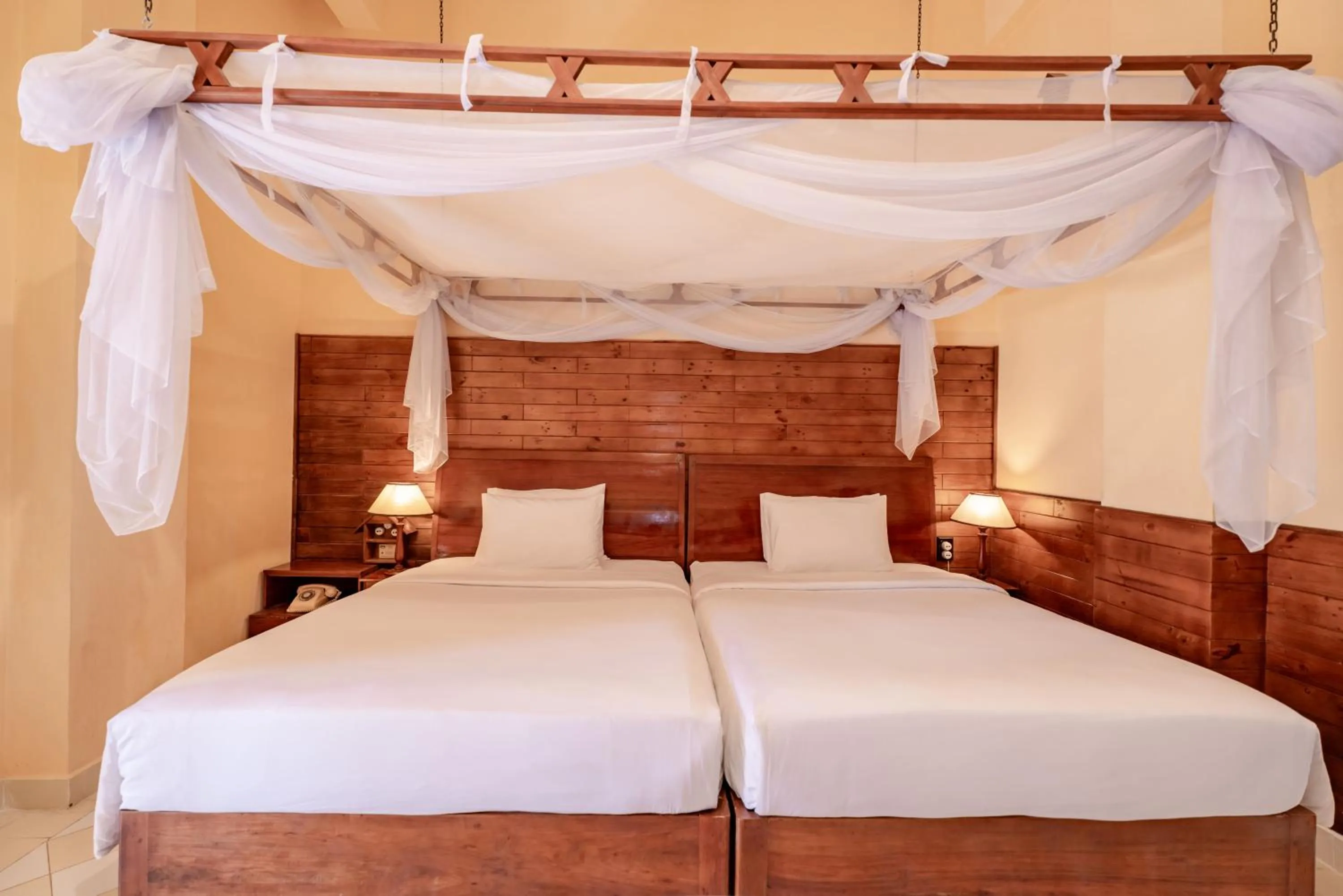 Bed in Saphir Dalat Hotel