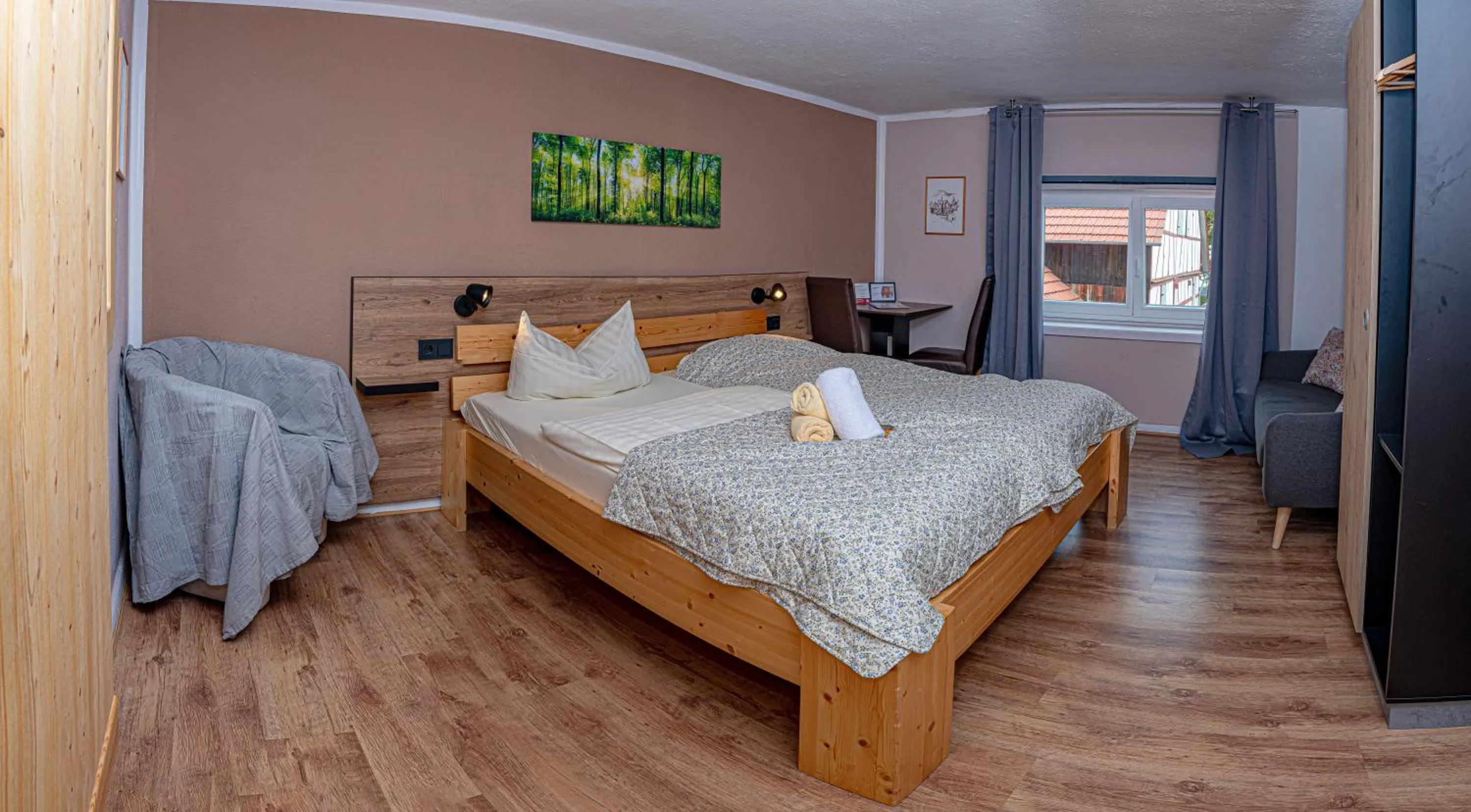 Bed in Landgasthof-Porta