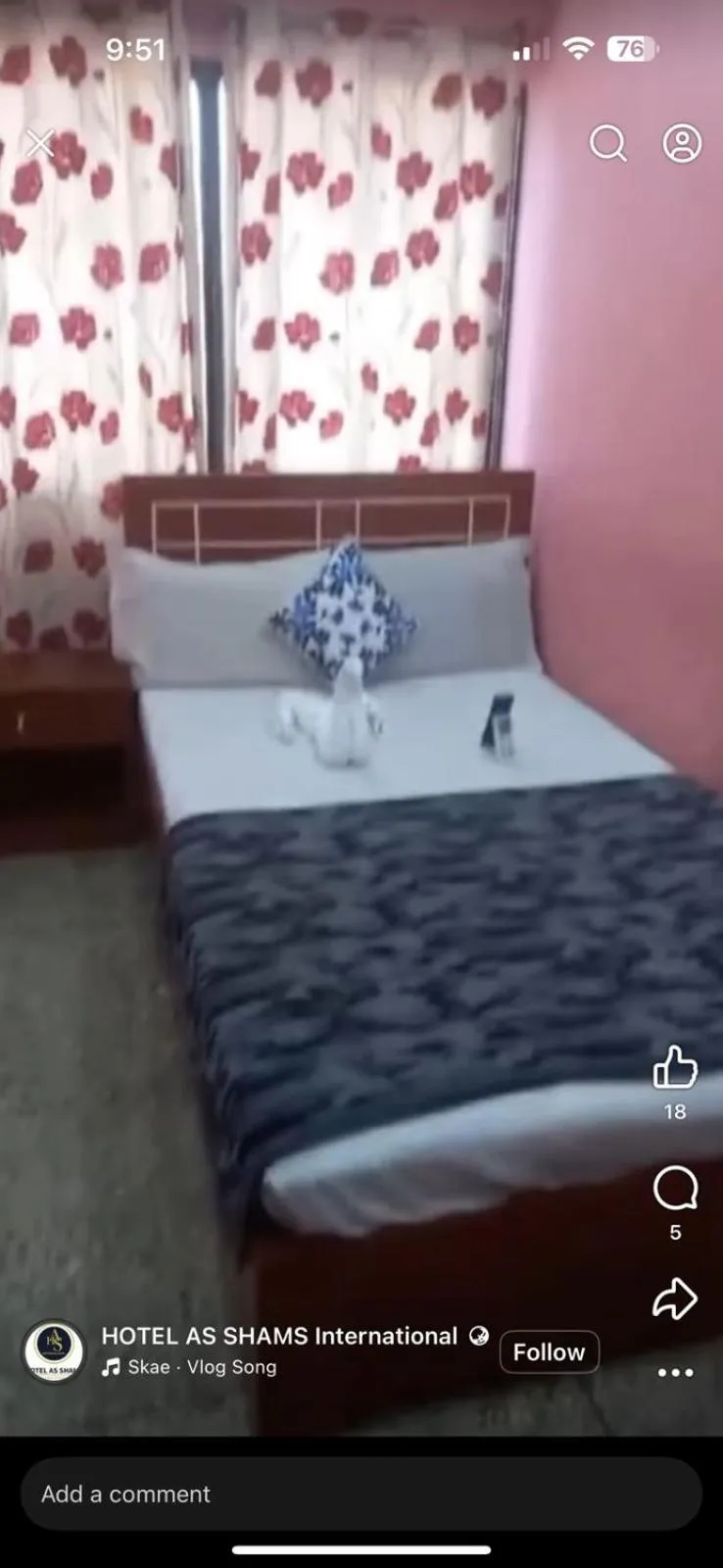 Bed in Hotel As Shams International