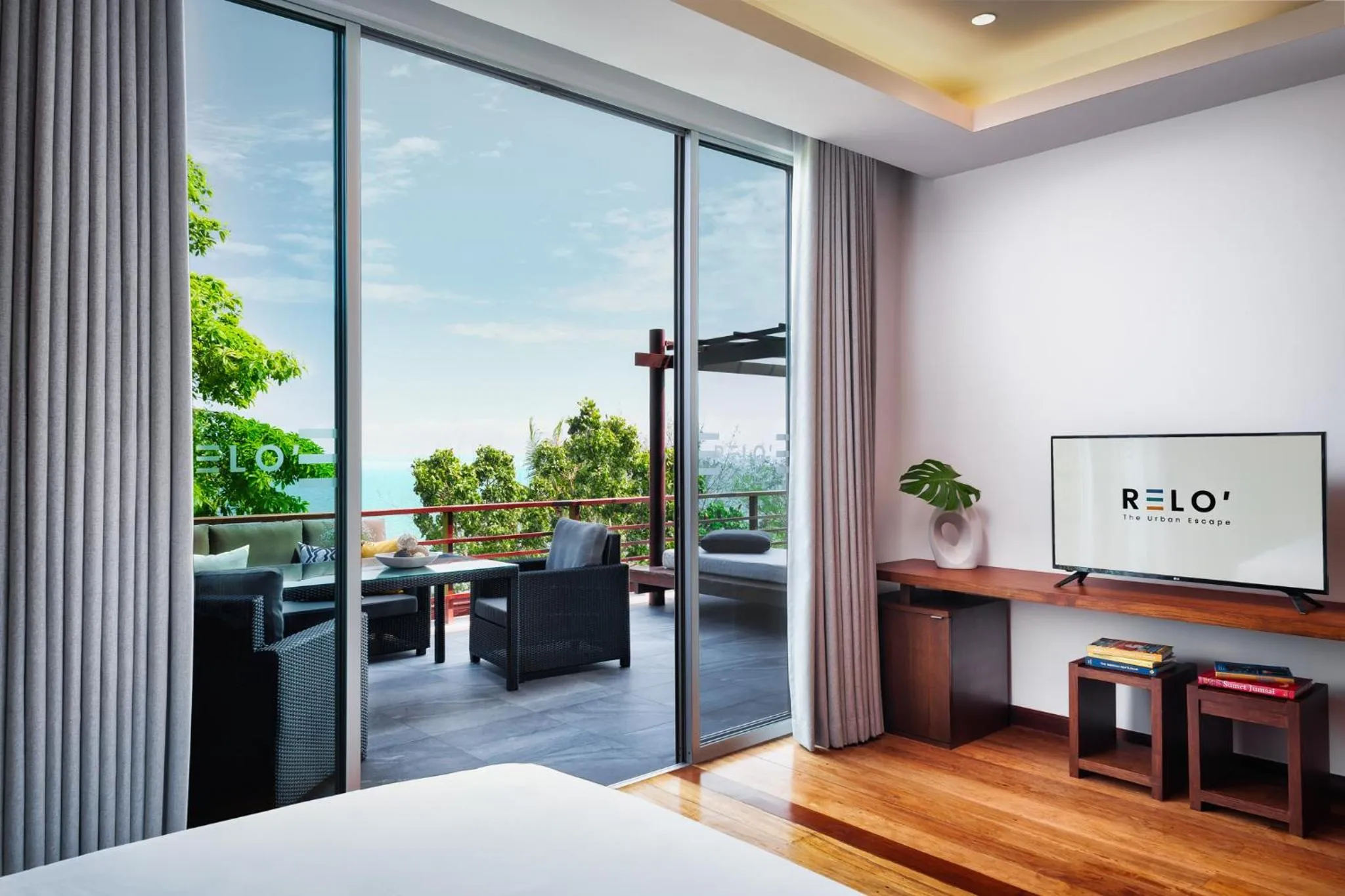 Balcony/Terrace, Bed in RELO' The Urban Escape - Huahin