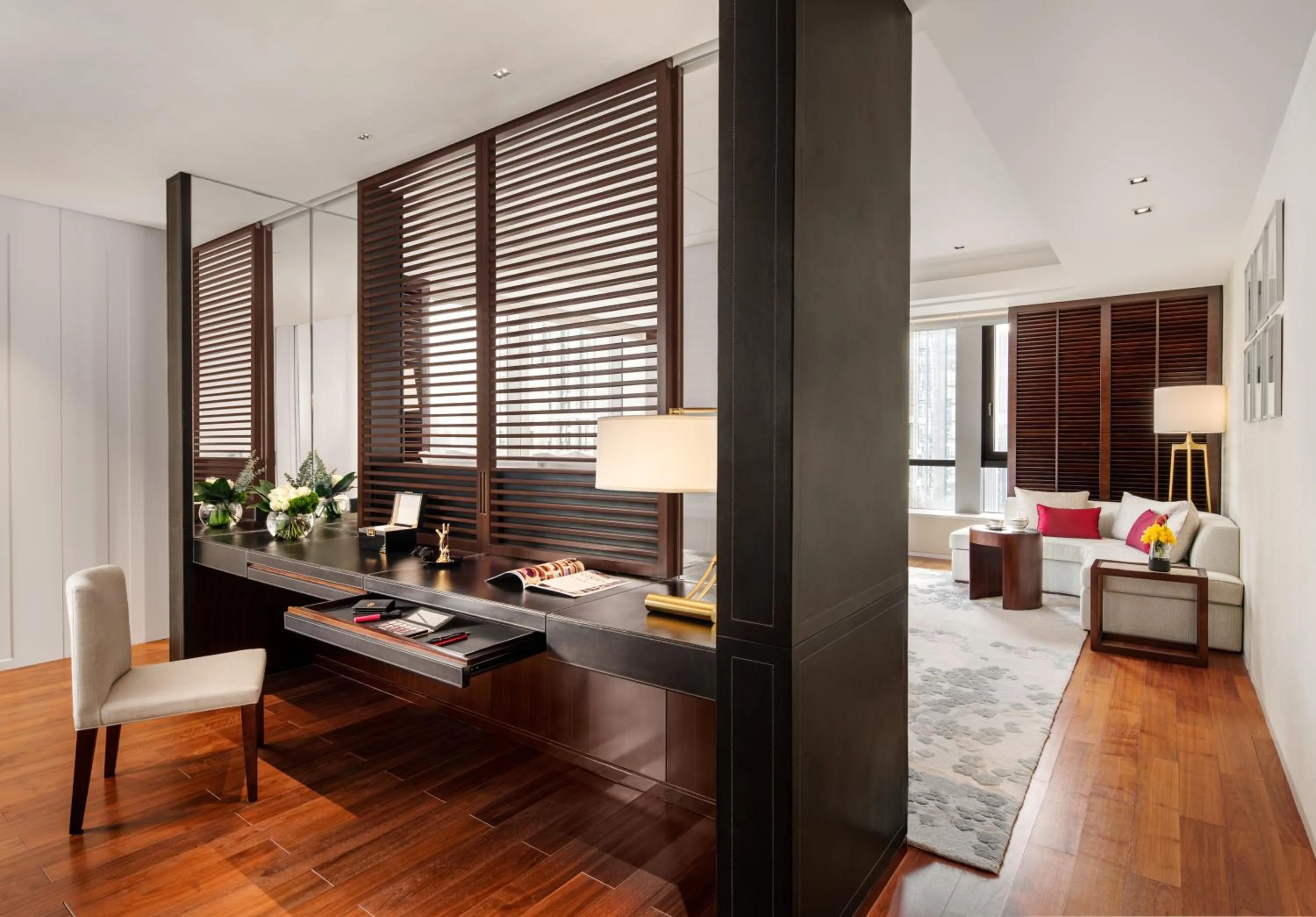 Seating area, Bed in Fairmont Wuhan