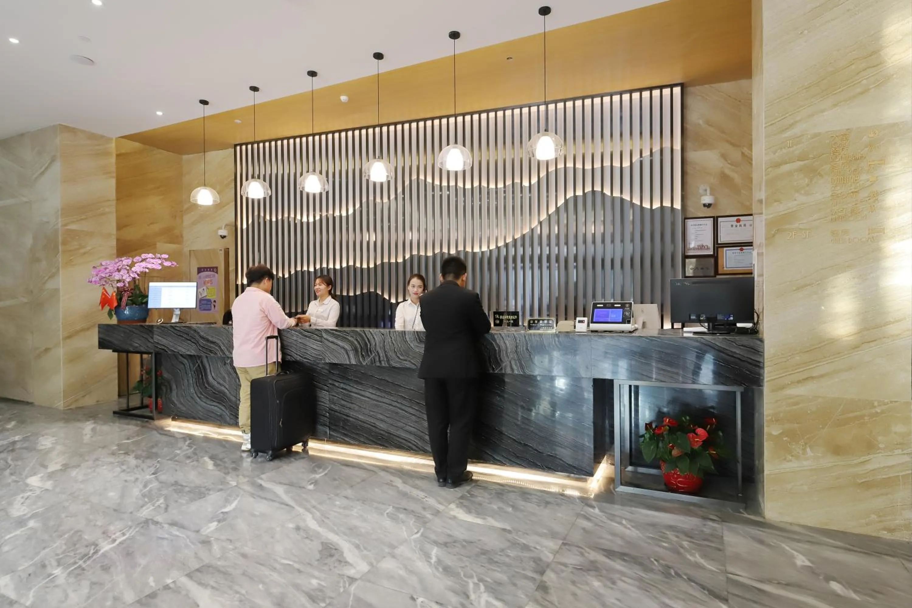 Lobby or reception in Mengguo Hotel Pudong Airport