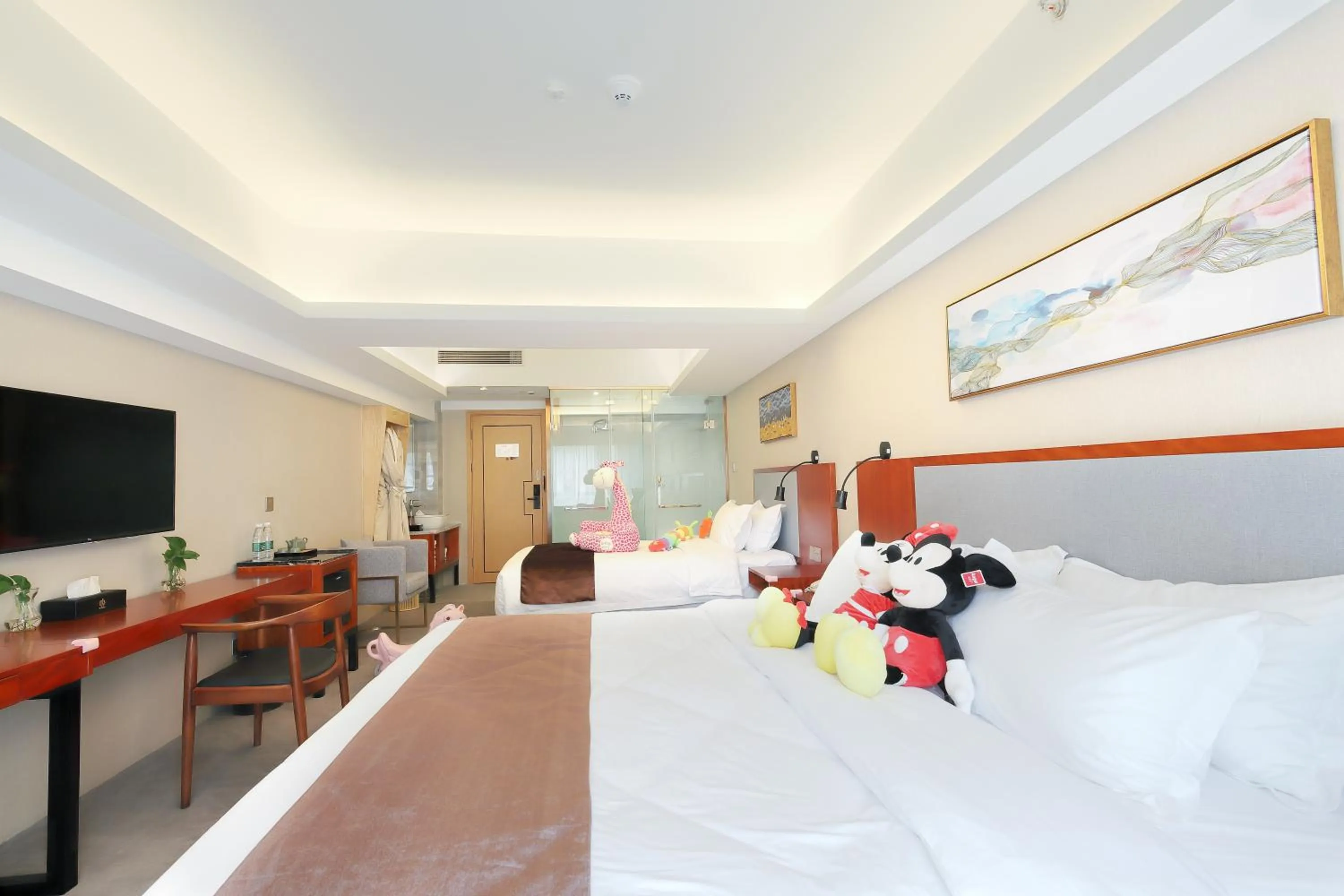 Bed in Mengguo Hotel Pudong Airport