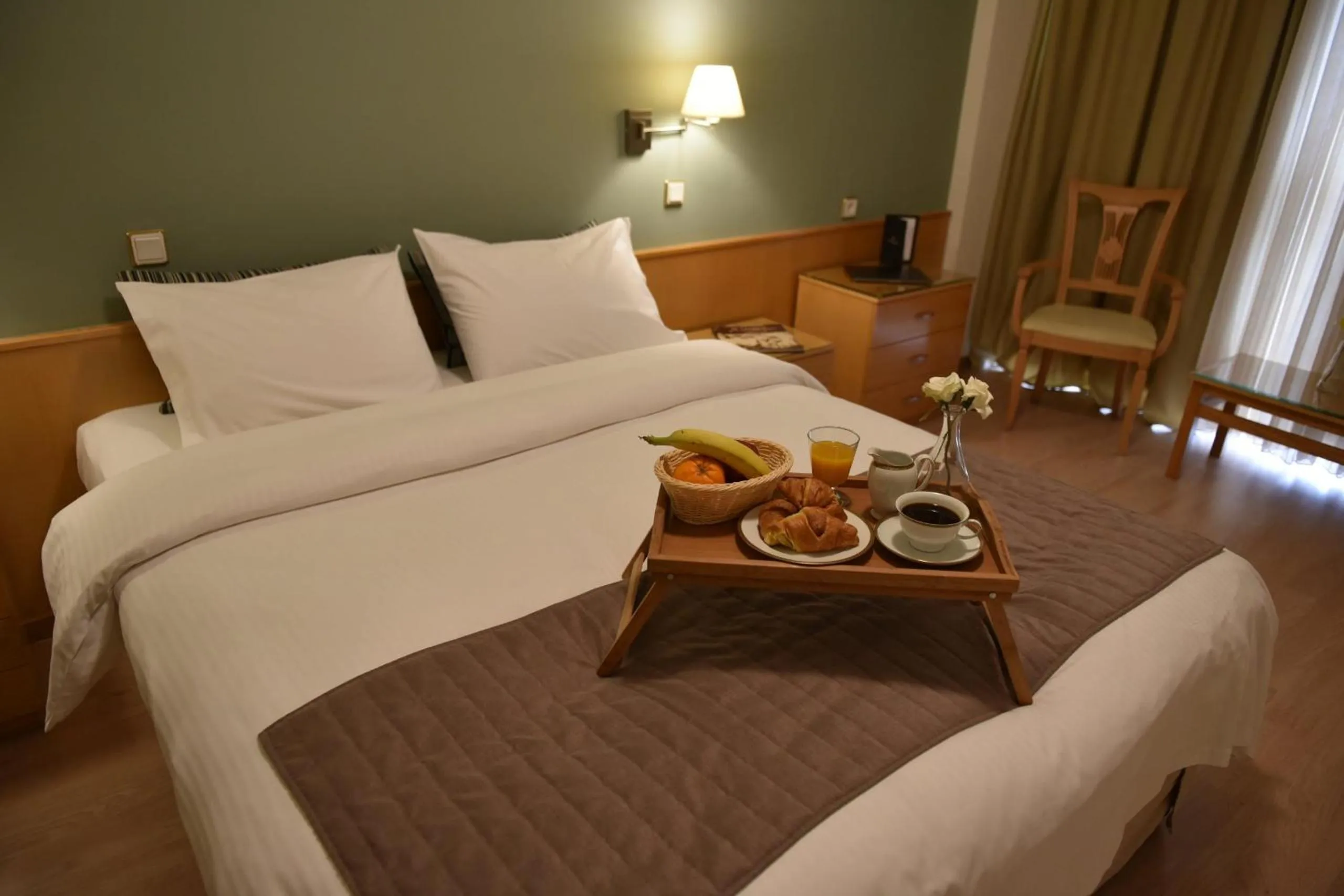 Bed in Hotel Xanthippion