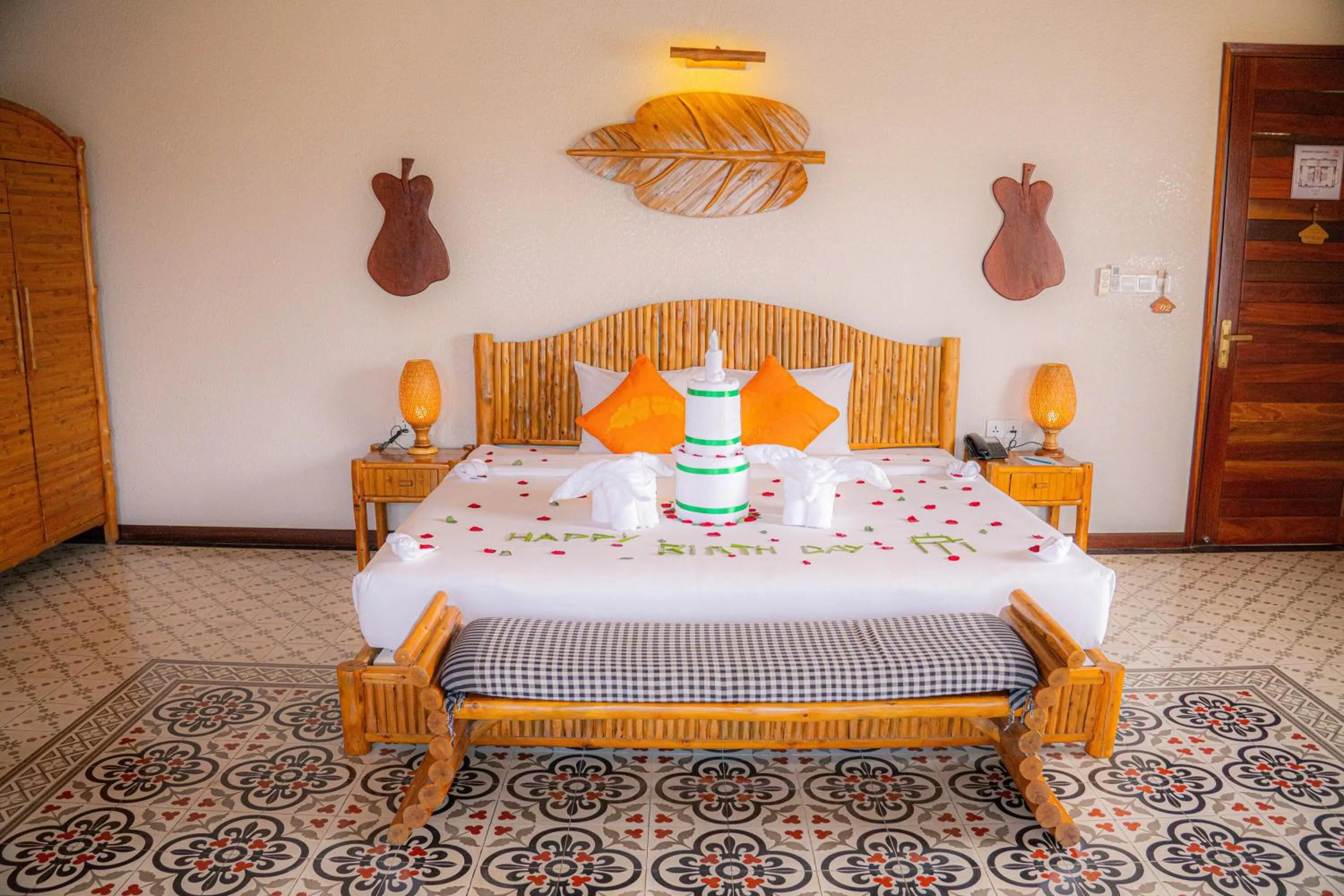 Bed in Can Tho Ecolodge