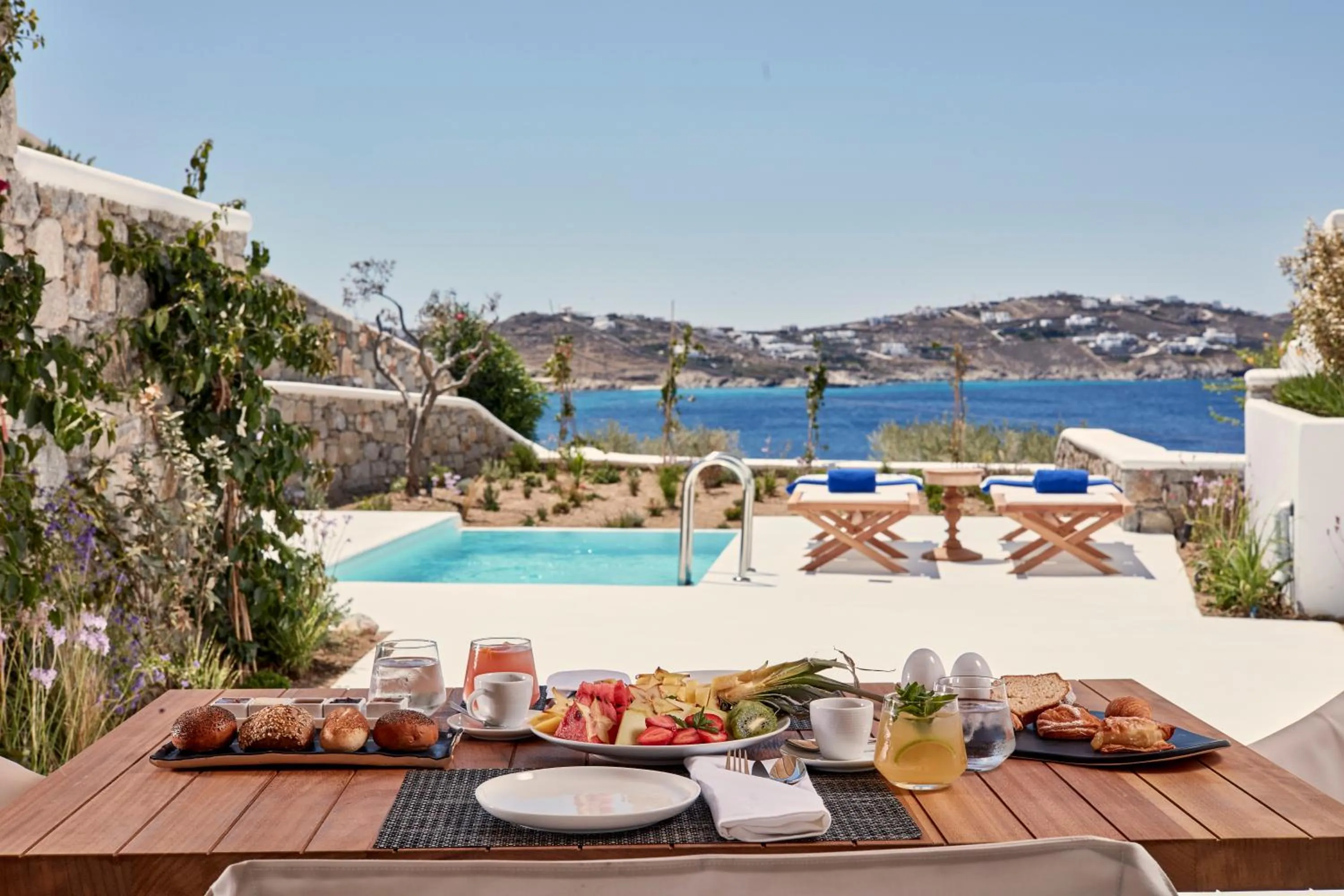 Sea view in Katikies Mykonos - The Leading Hotels of the World