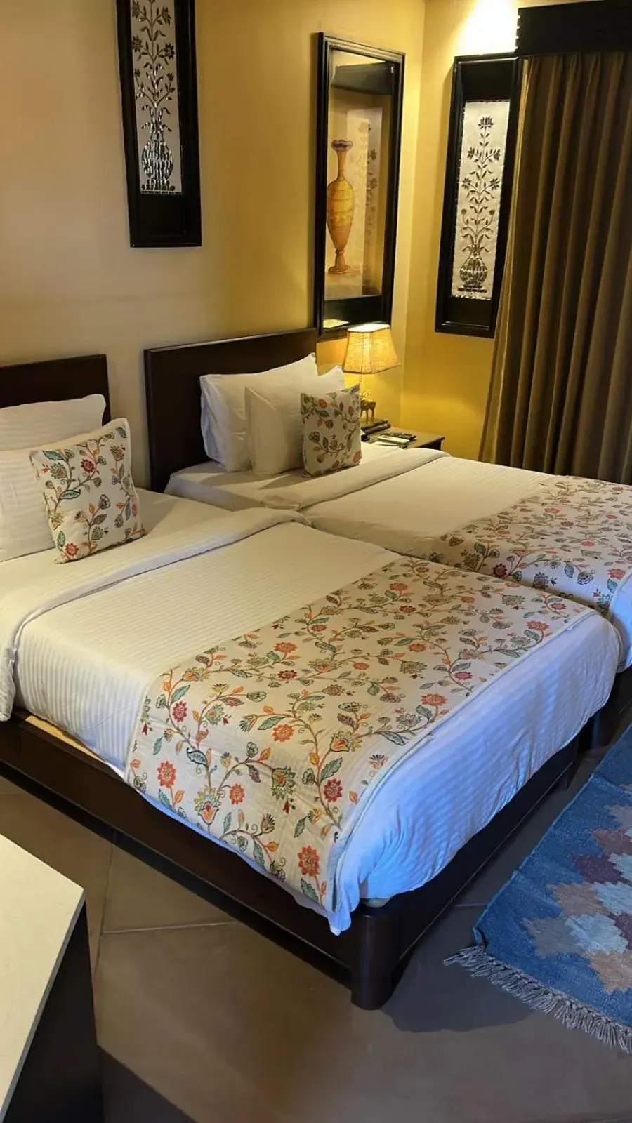 Evoke Twin Room - 15% Discount on F&B,Spa & Laundary,Early check in & Late check out by 2 Hours ( subject to availability ). Hi-Tea included with activities & Folk Music . in AamaGhati Wildlife Resort, Ranthambore Evoke Twin Room - 15% Discount on F&B,Spa & Laundary,Early check in & Late check out by 2 Hours ( subject to availability ). Hi-Tea included with activities & Folk Music . in AamaGhati Wildlife Resort, Ranthambore