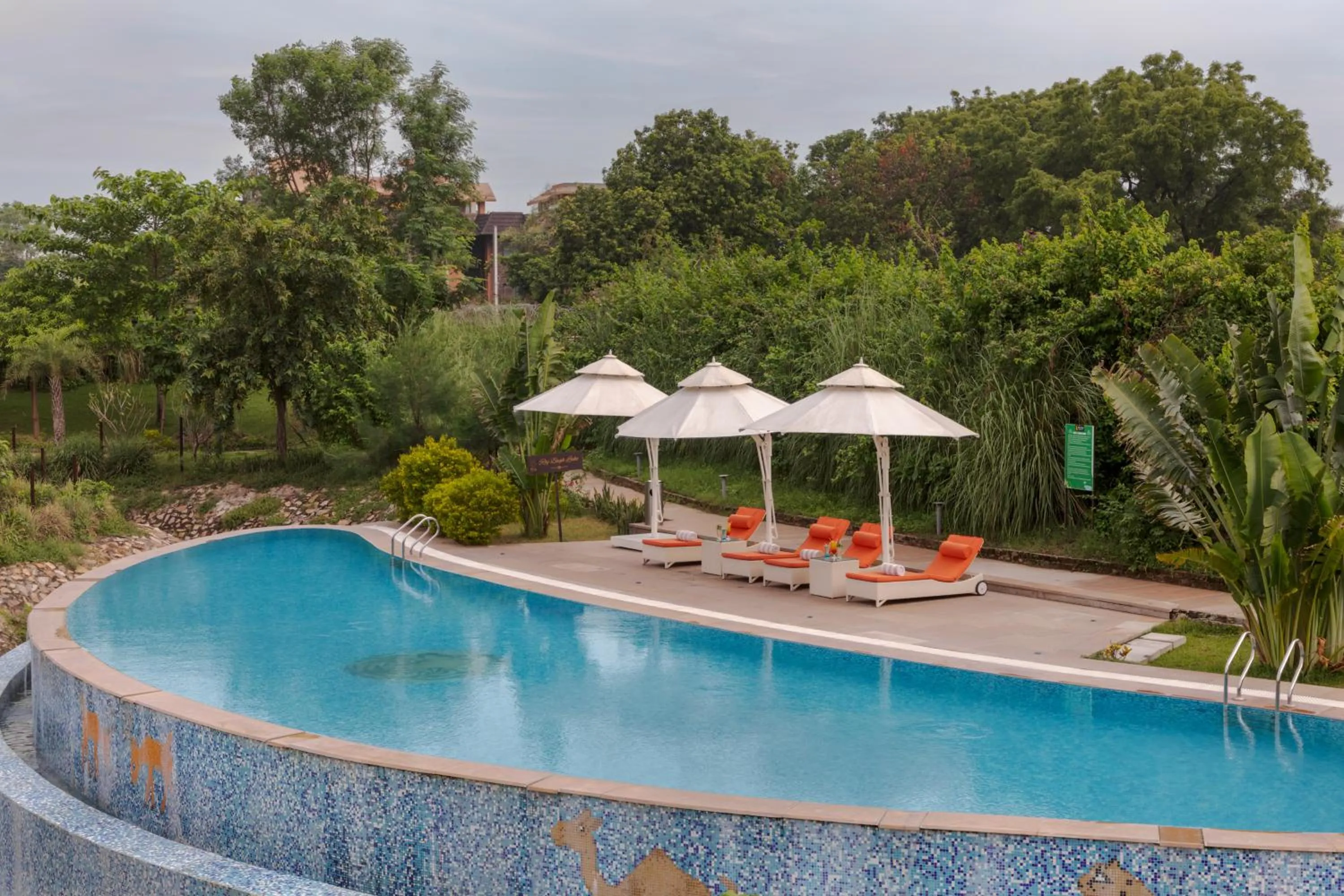 Swimming pool in AamaGhati Wildlife Resort, Ranthambore