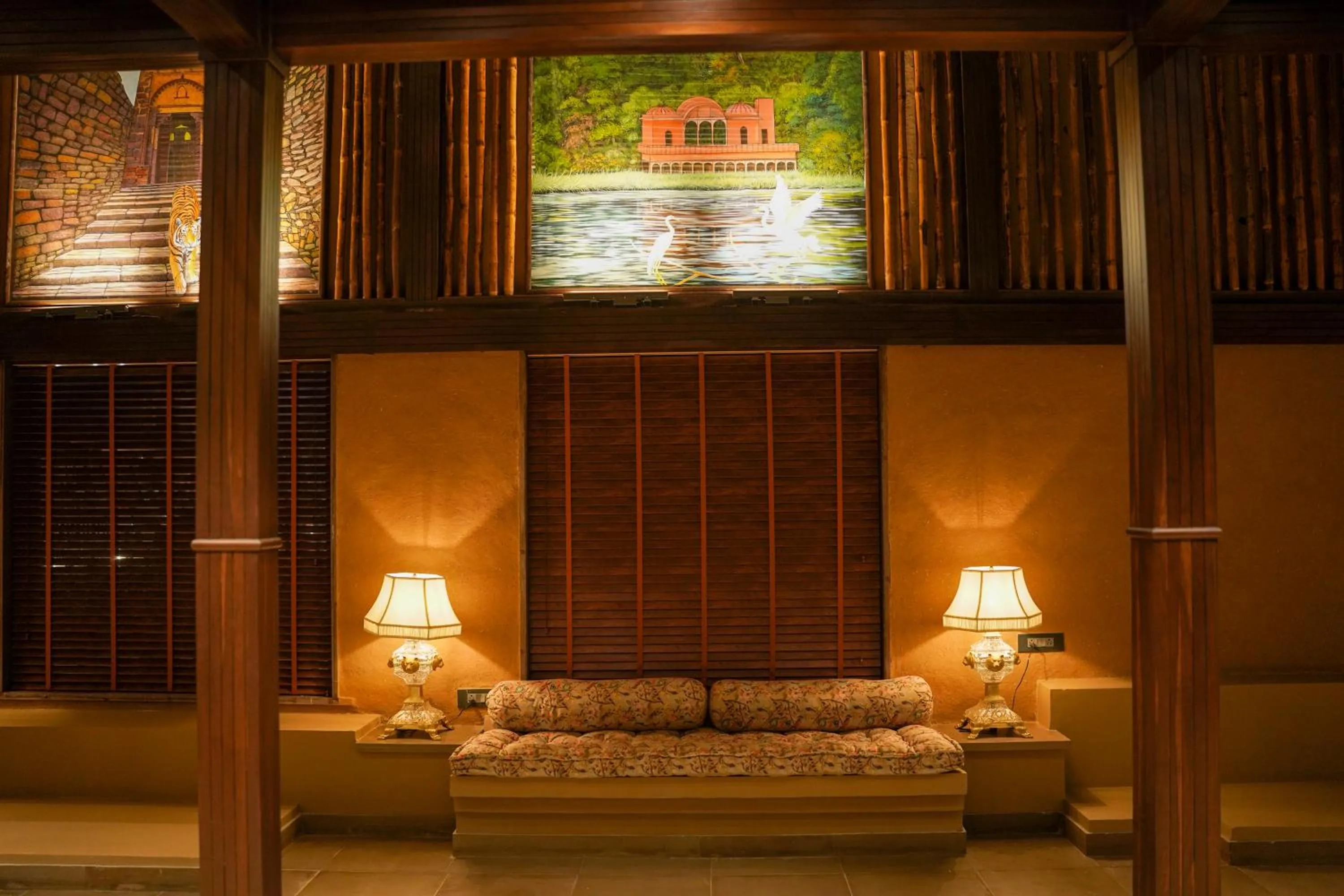 Lobby or reception in AamaGhati Wildlife Resort, Ranthambore