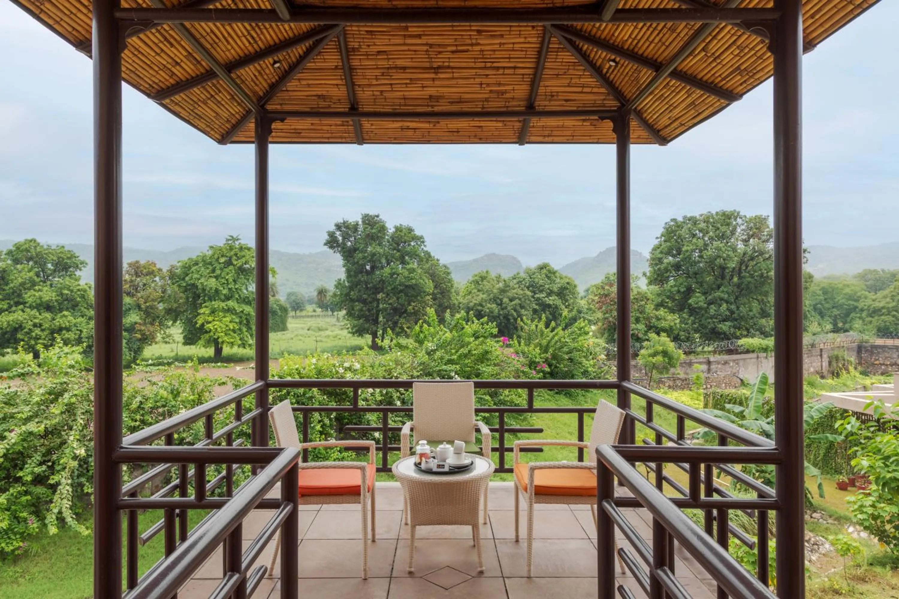 Balcony/Terrace in AamaGhati Wildlife Resort, Ranthambore