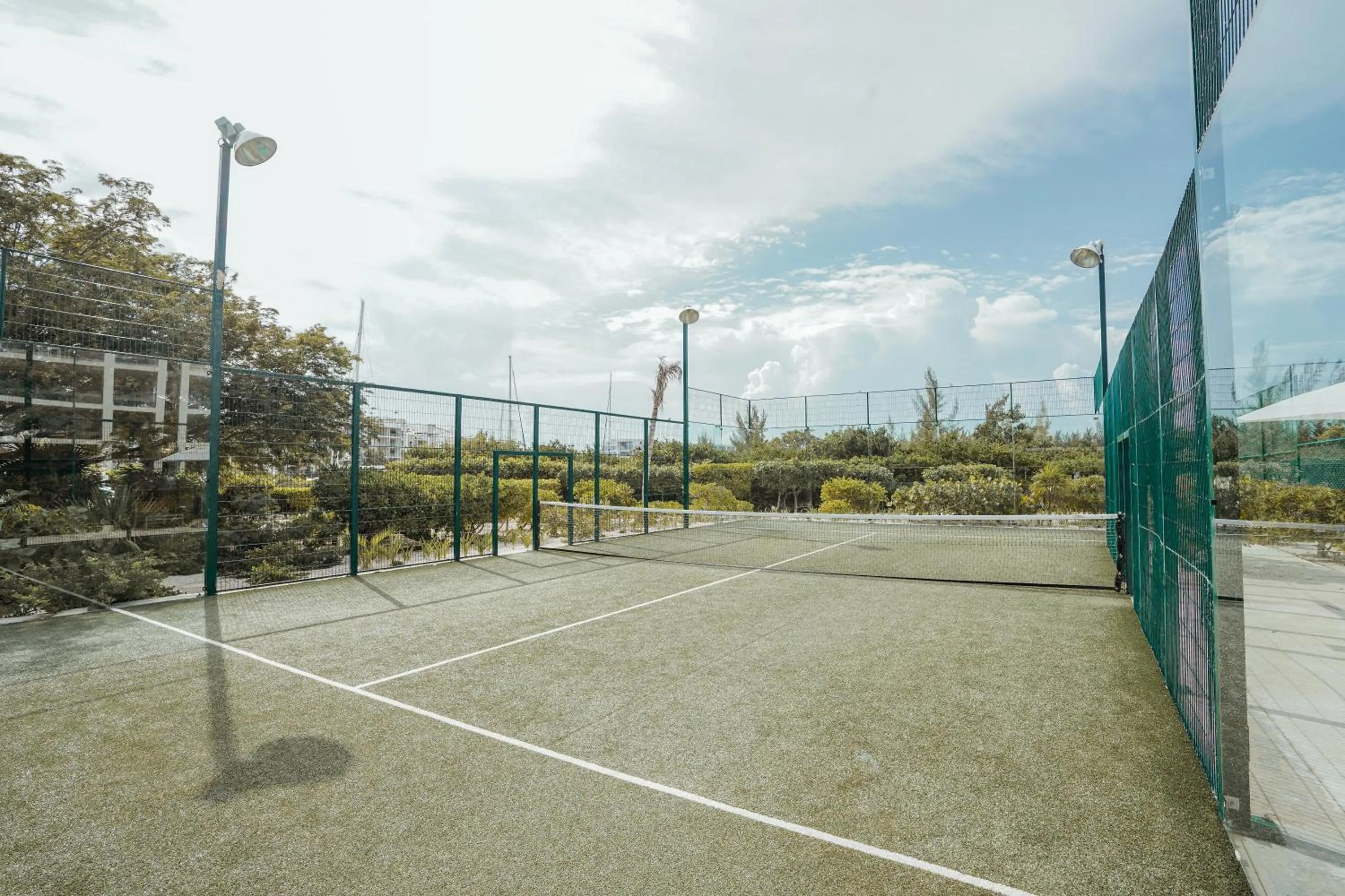 Tennis court in La Amada condo with Marina View