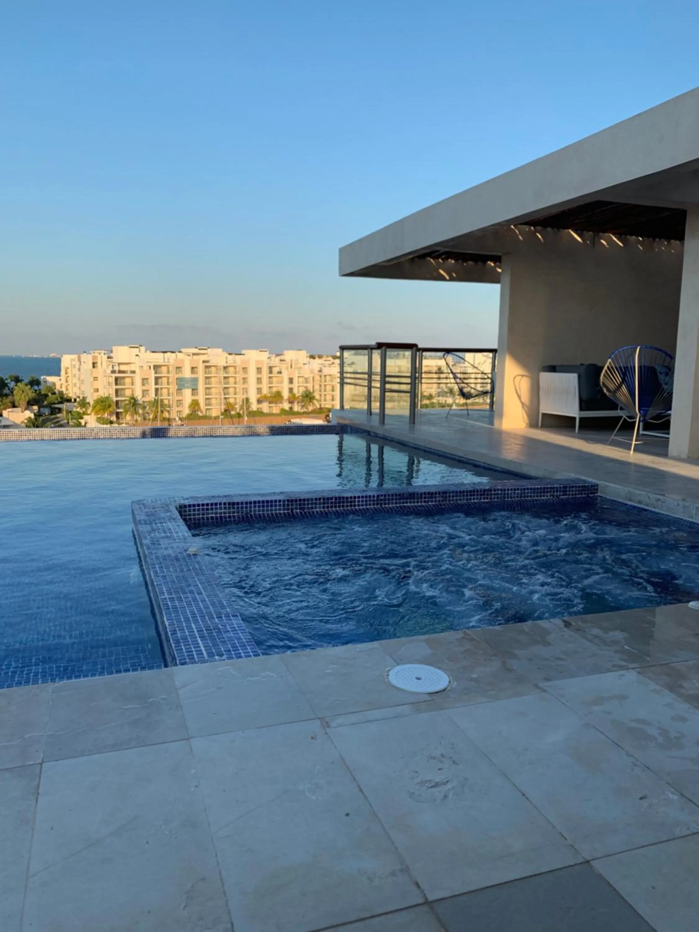 Swimming pool in La Amada condo with Marina View