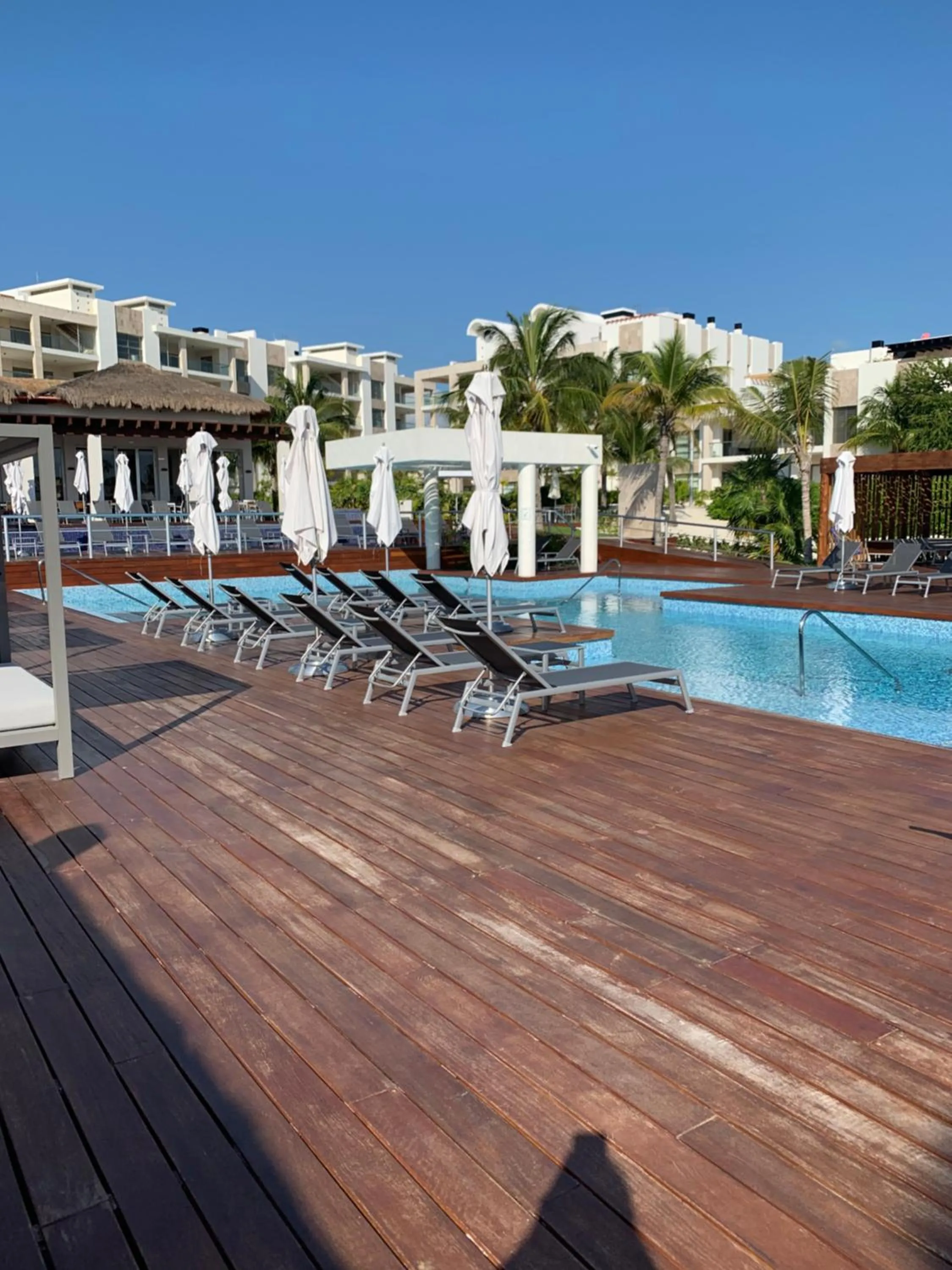 Swimming pool in La Amada condo with Marina View