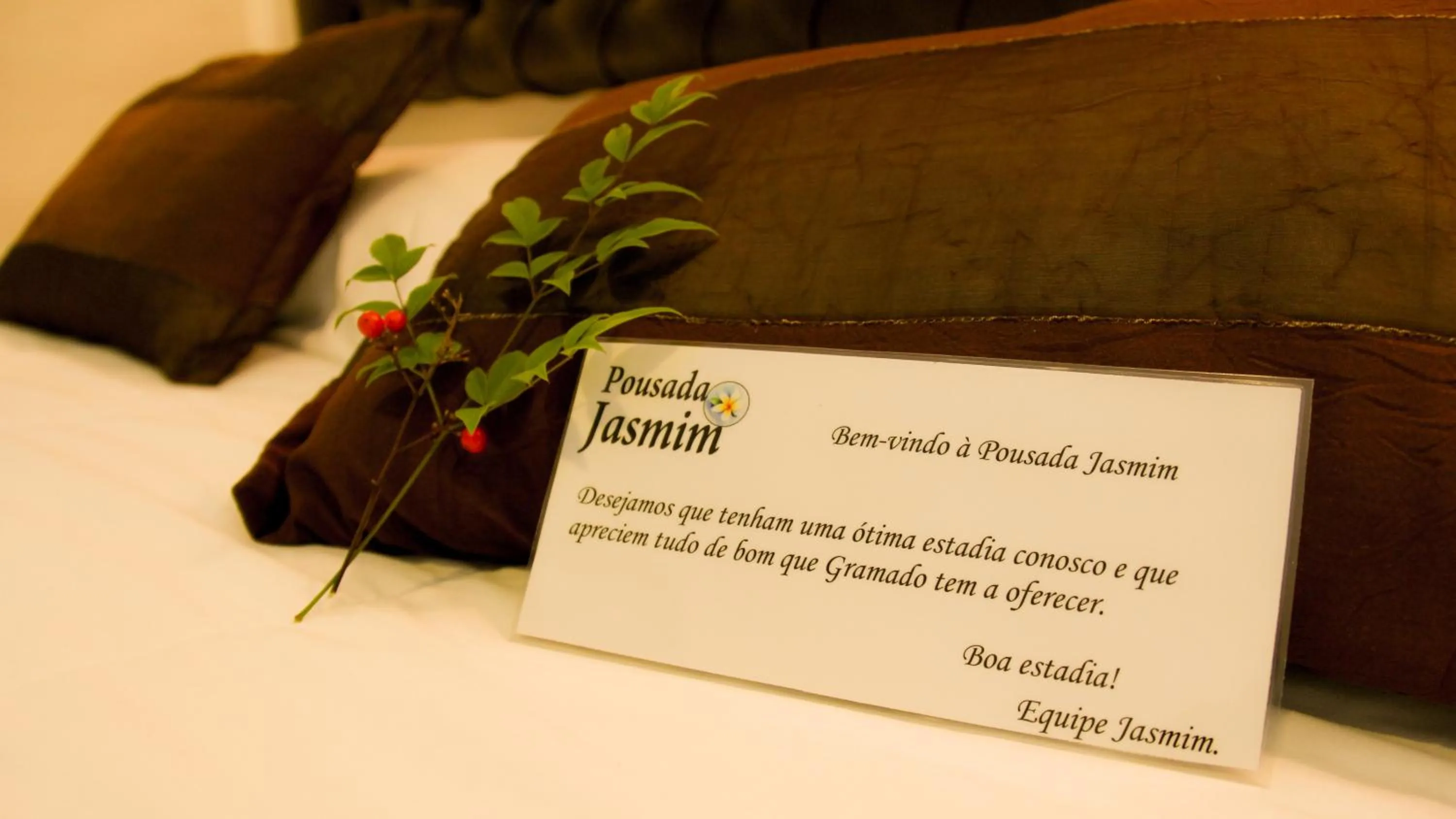 Bed in Pousada Jasmim