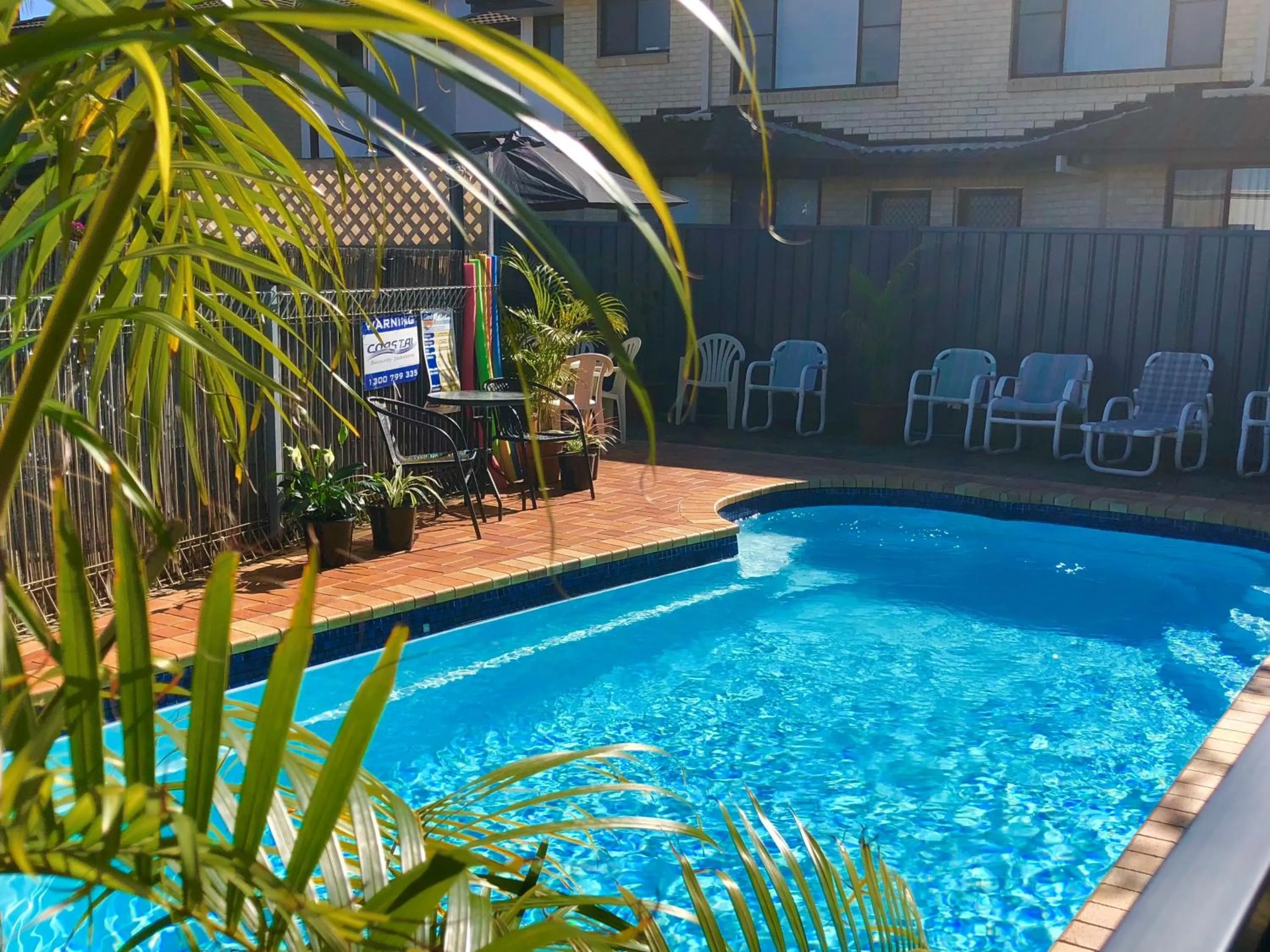 Pool view in Bosuns Inn Motel