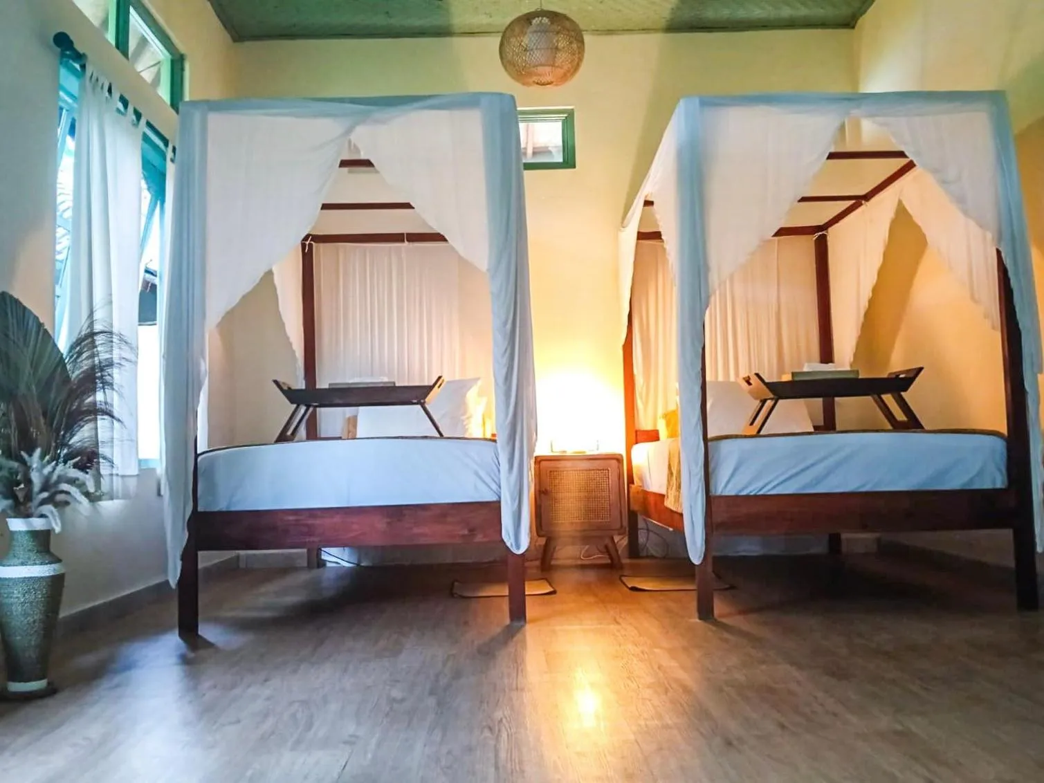 Bed in Aashaya Jasri Resort