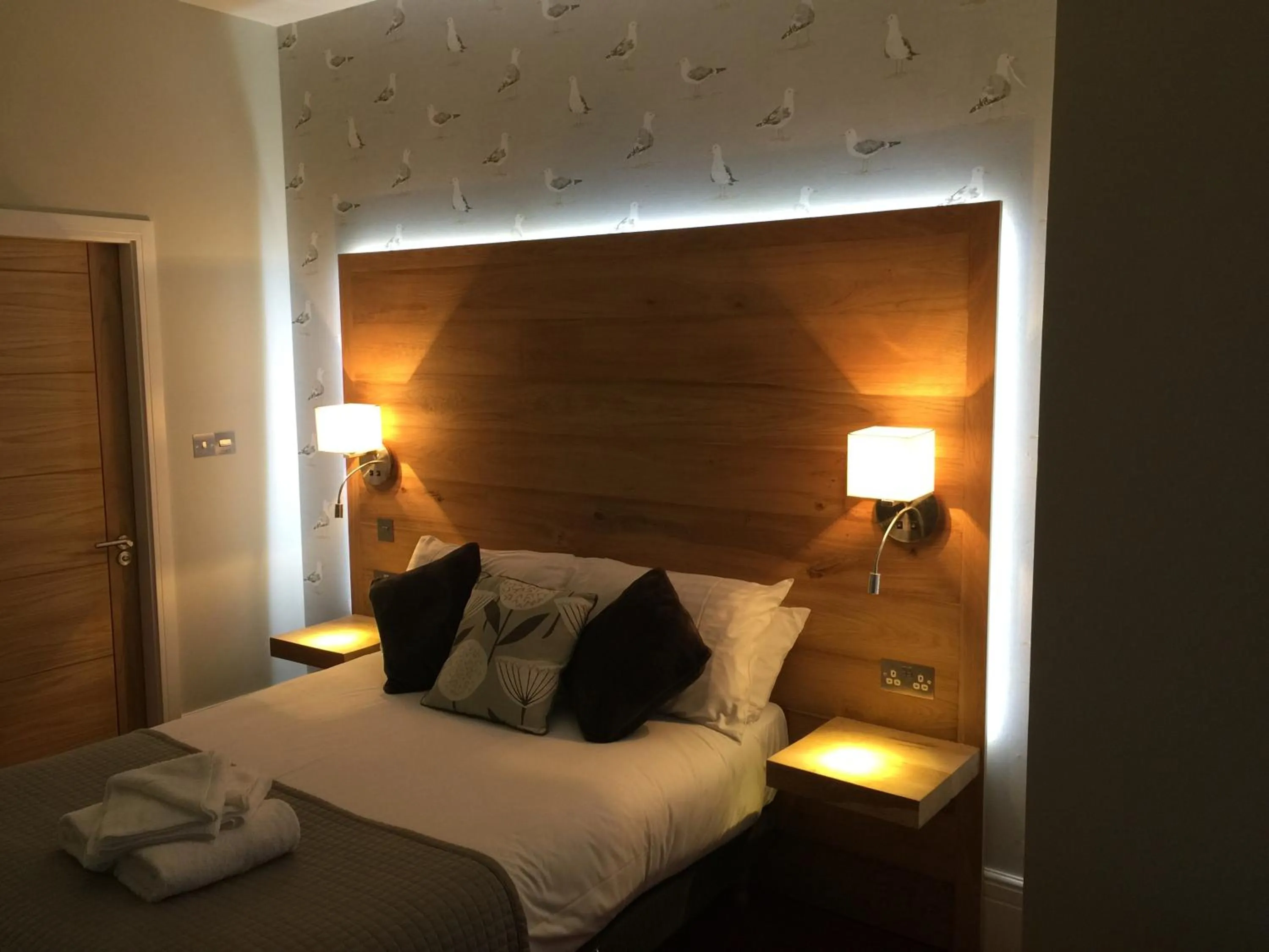 Bedroom, Bed in Harmony Apartments