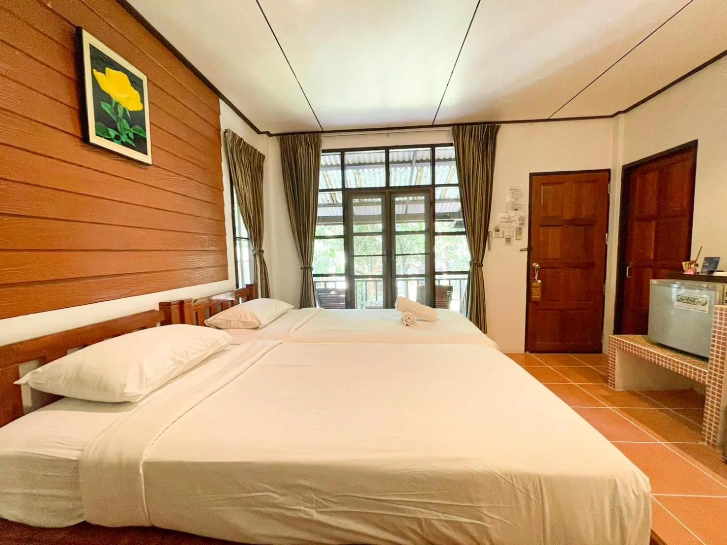 Bed in Vongdeuan Resort