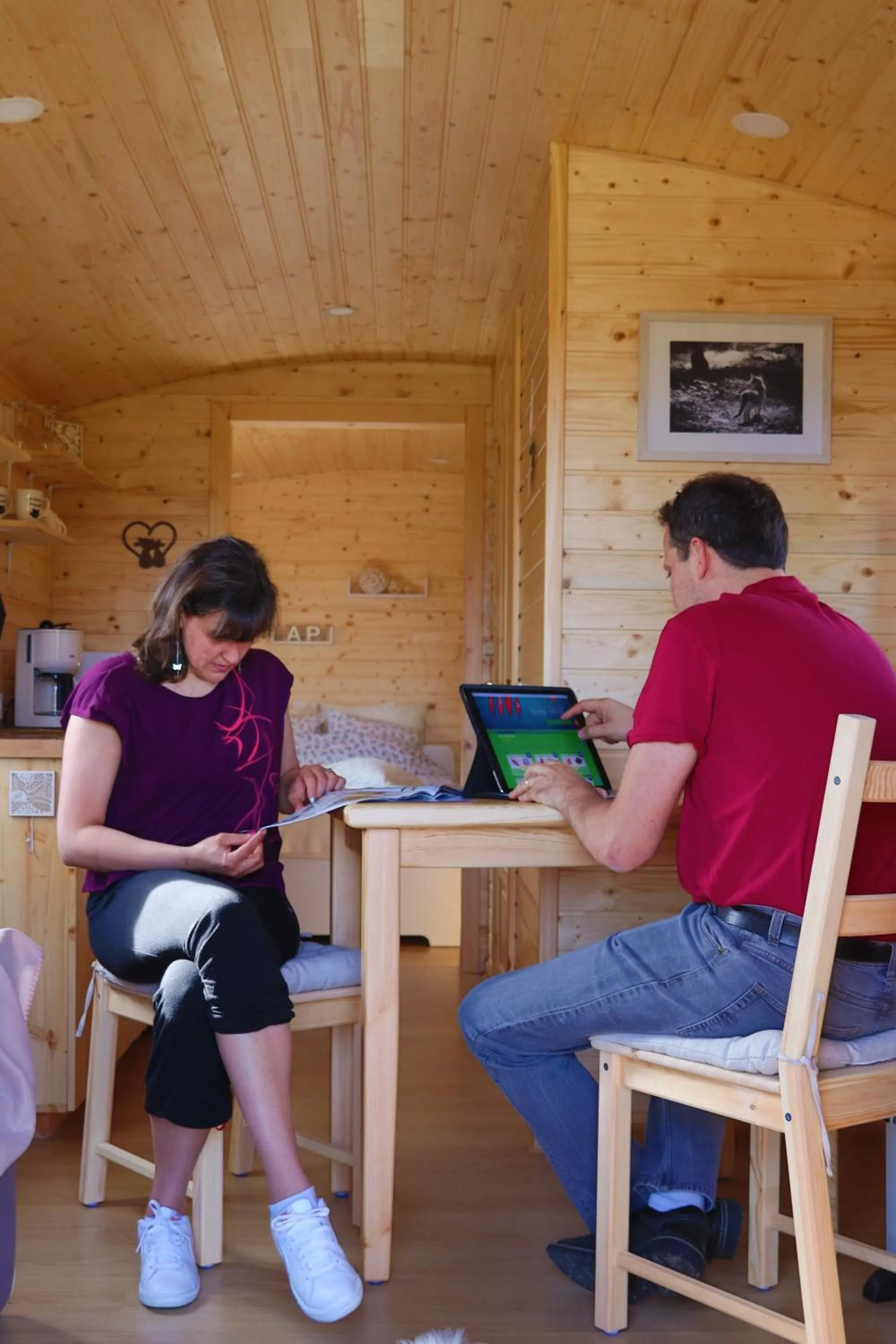 Seating area in L' Instant Ch' Oizy