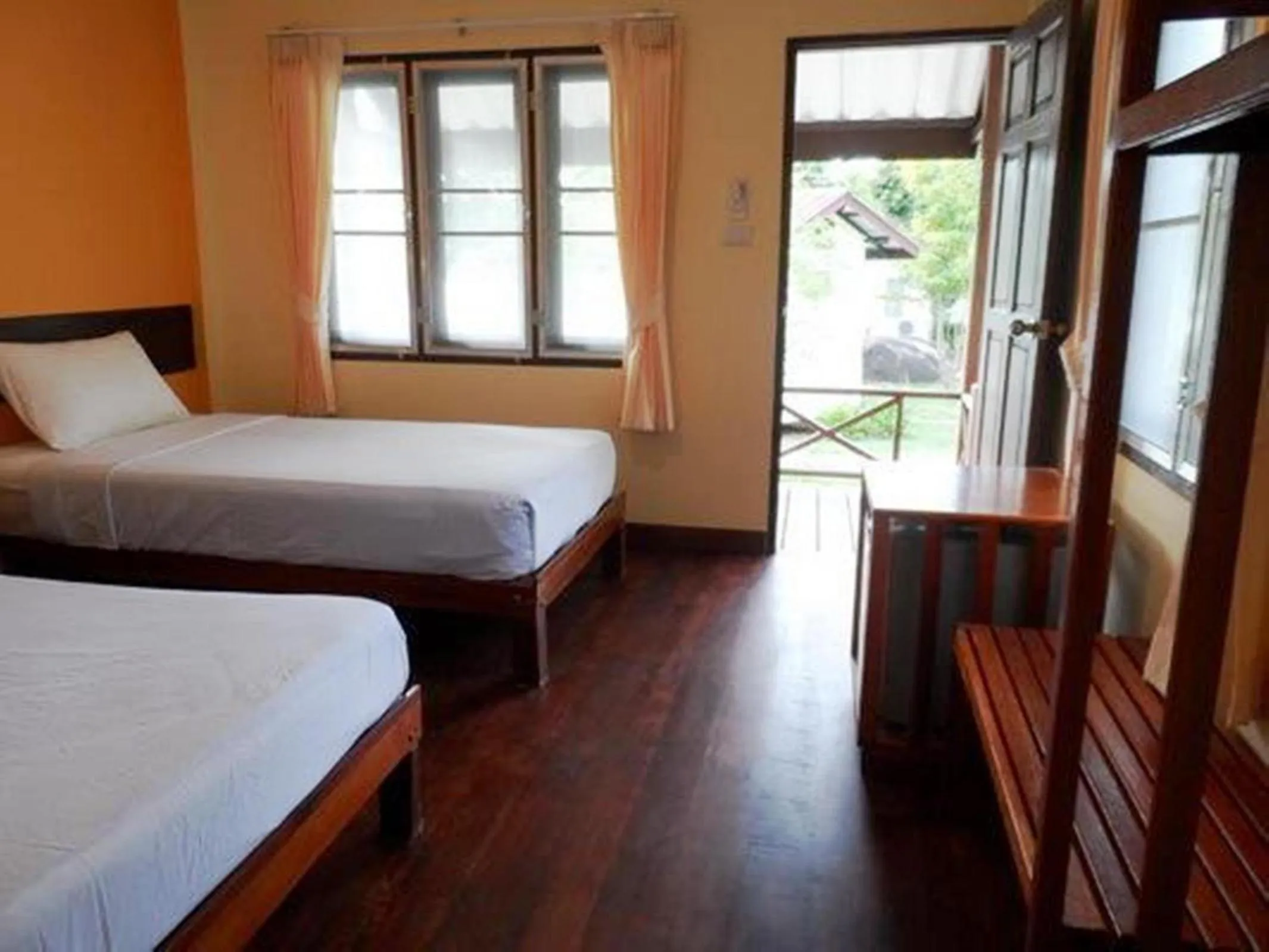 Bed in Sea Scene Resort