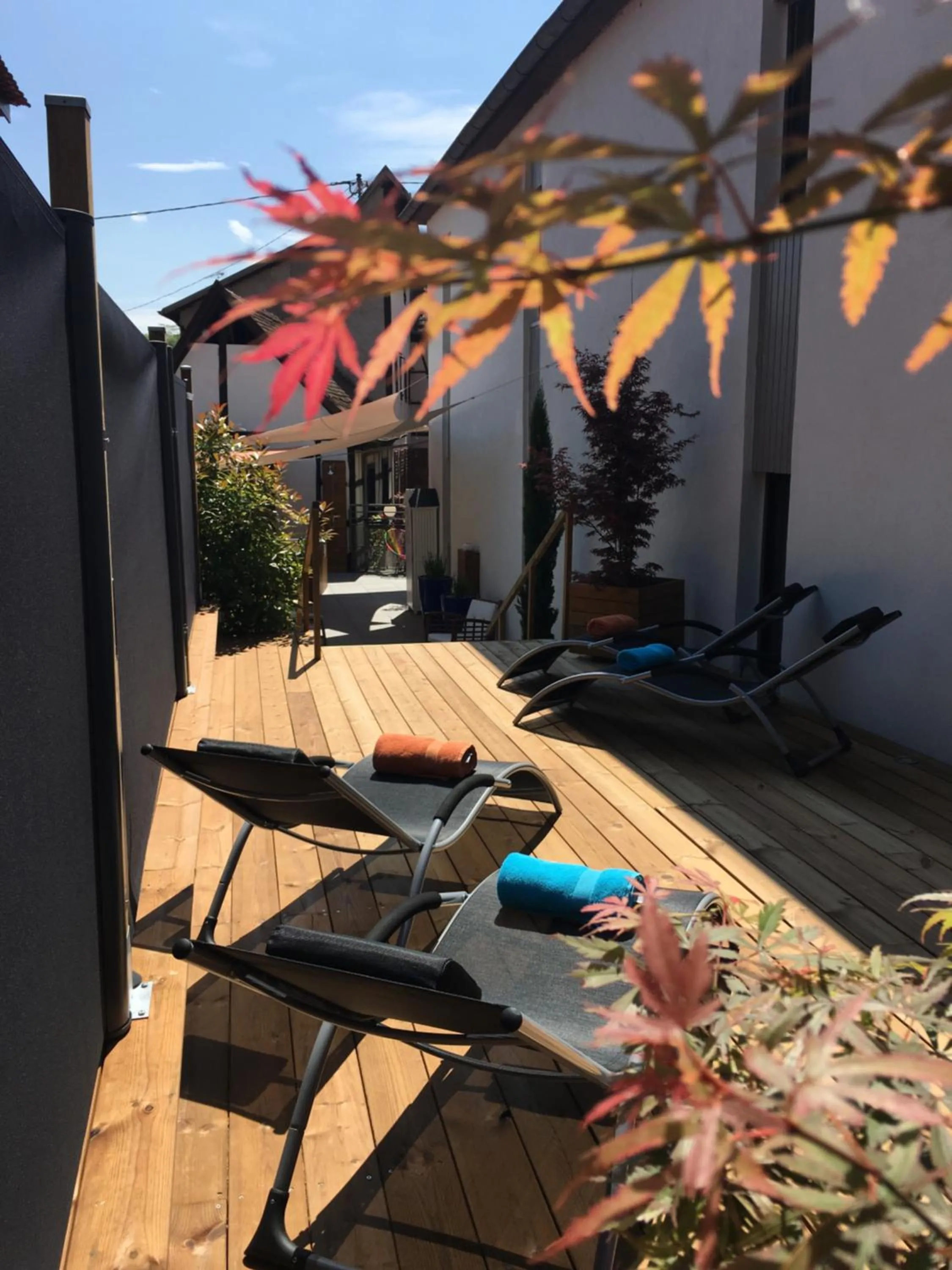 Patio in Hotel SPA Au Cheval Blanc