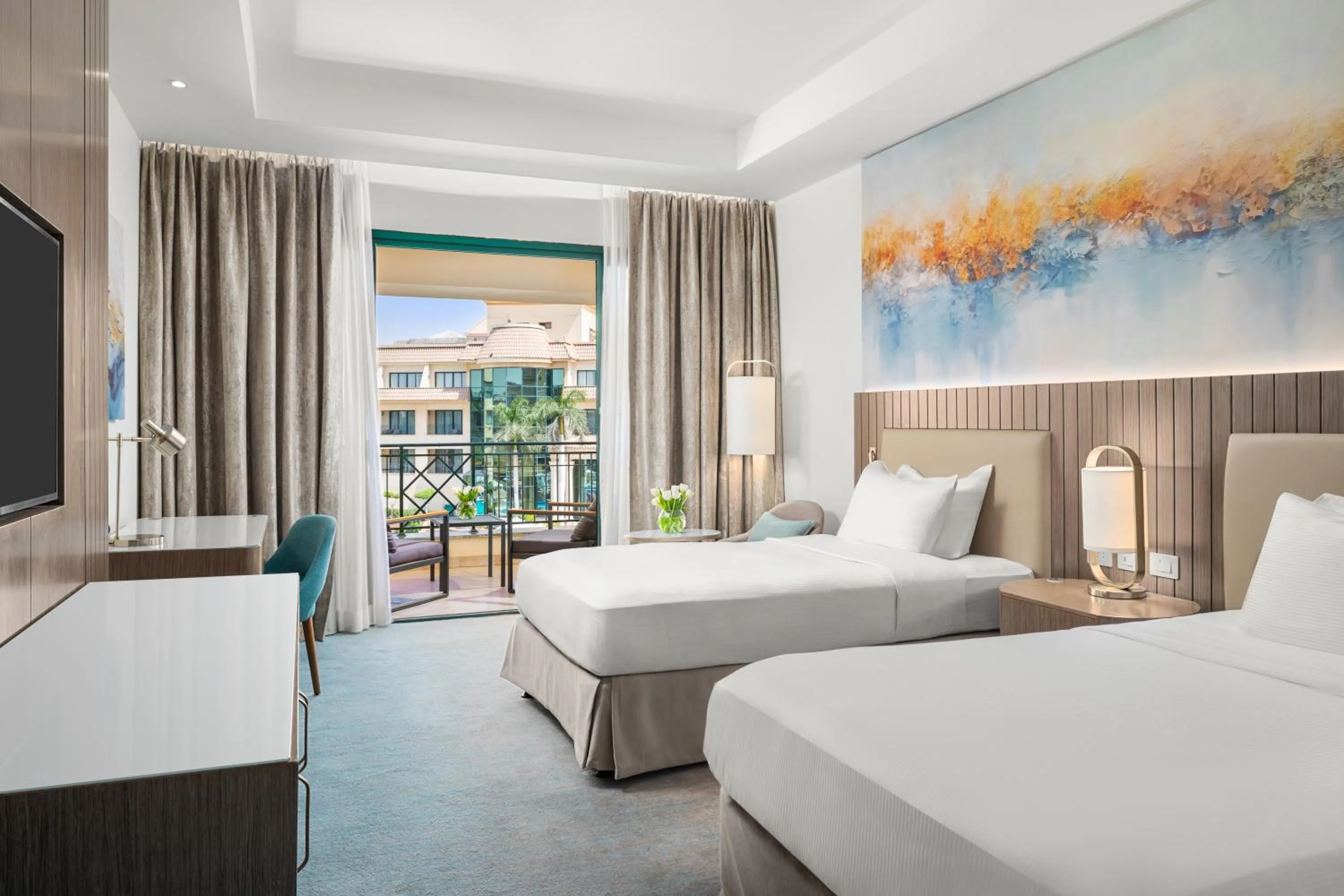 Bed in Hilton Pyramids Golf