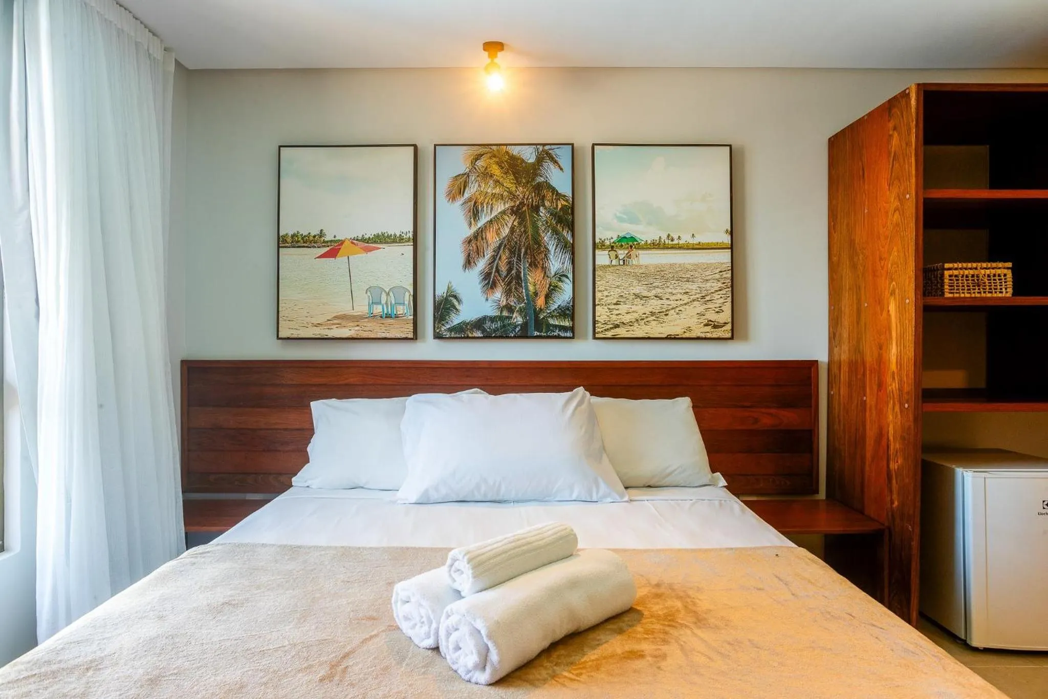 Bed in Pousada Un Paso del Mar