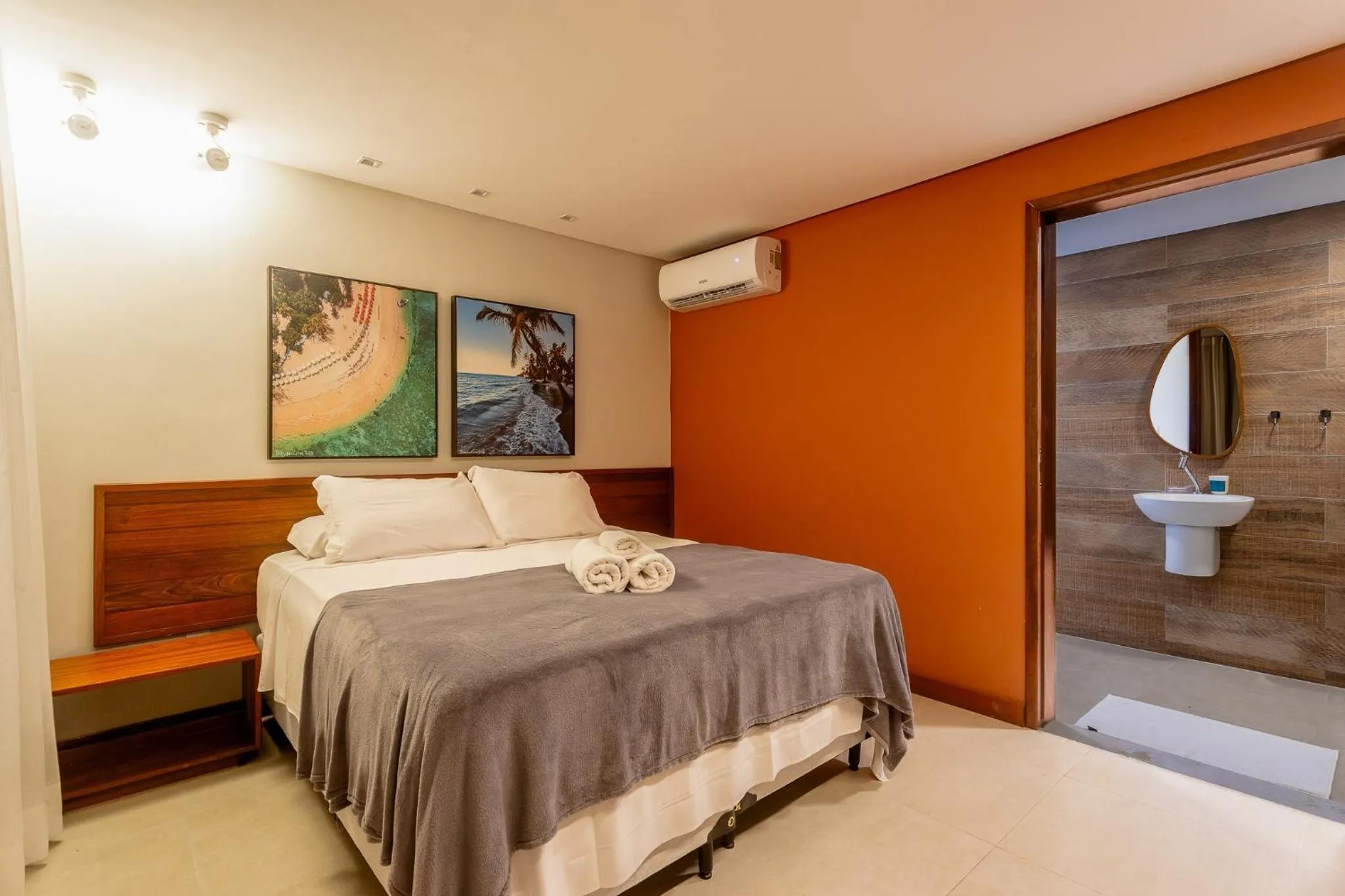 Bed in Pousada Un Paso del Mar