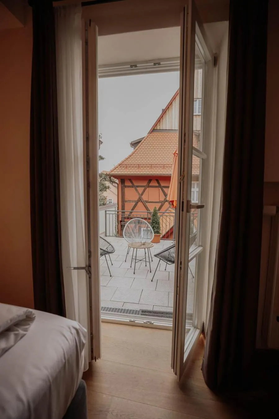 Balcony/Terrace, Bed in Hotel Gasthaus zur Sonne