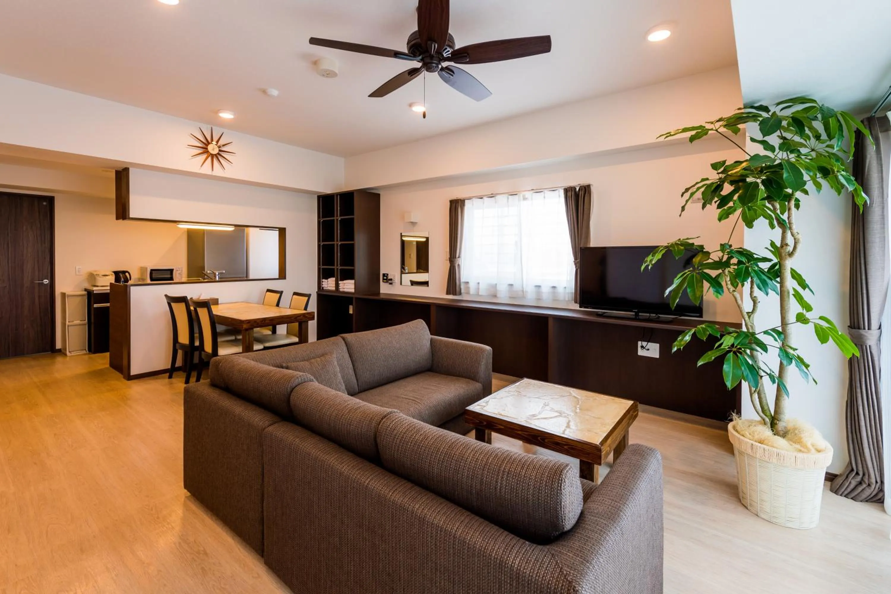 Living room in MINATO Chatan Seaside Condominium
