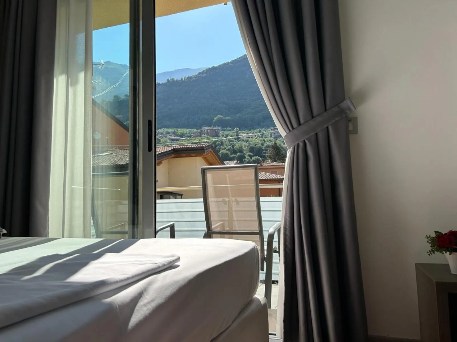 View (from property/room), Bed in Gardesana Active Apartments