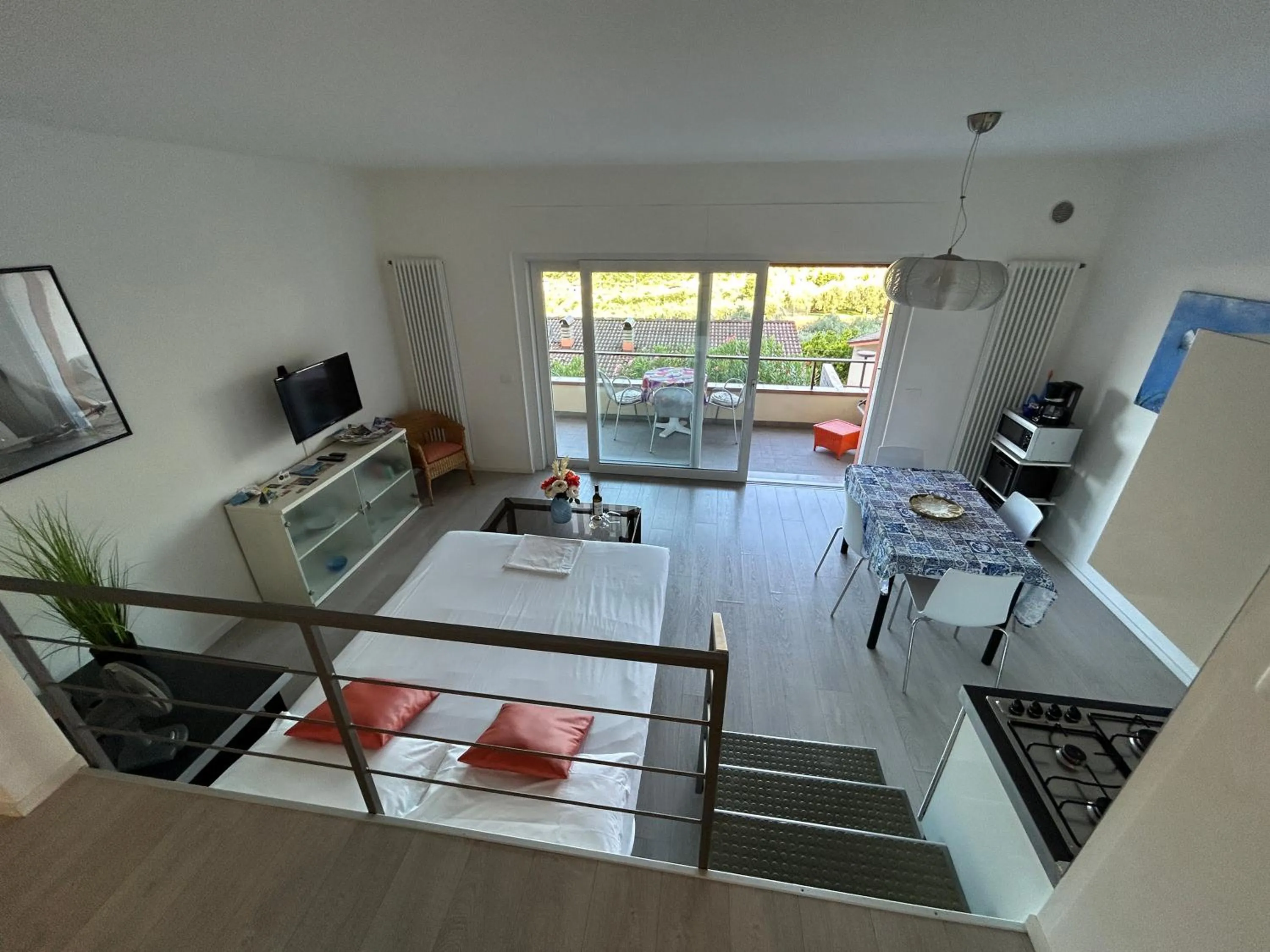 Balcony/Terrace, Bed in Gardesana Active Apartments