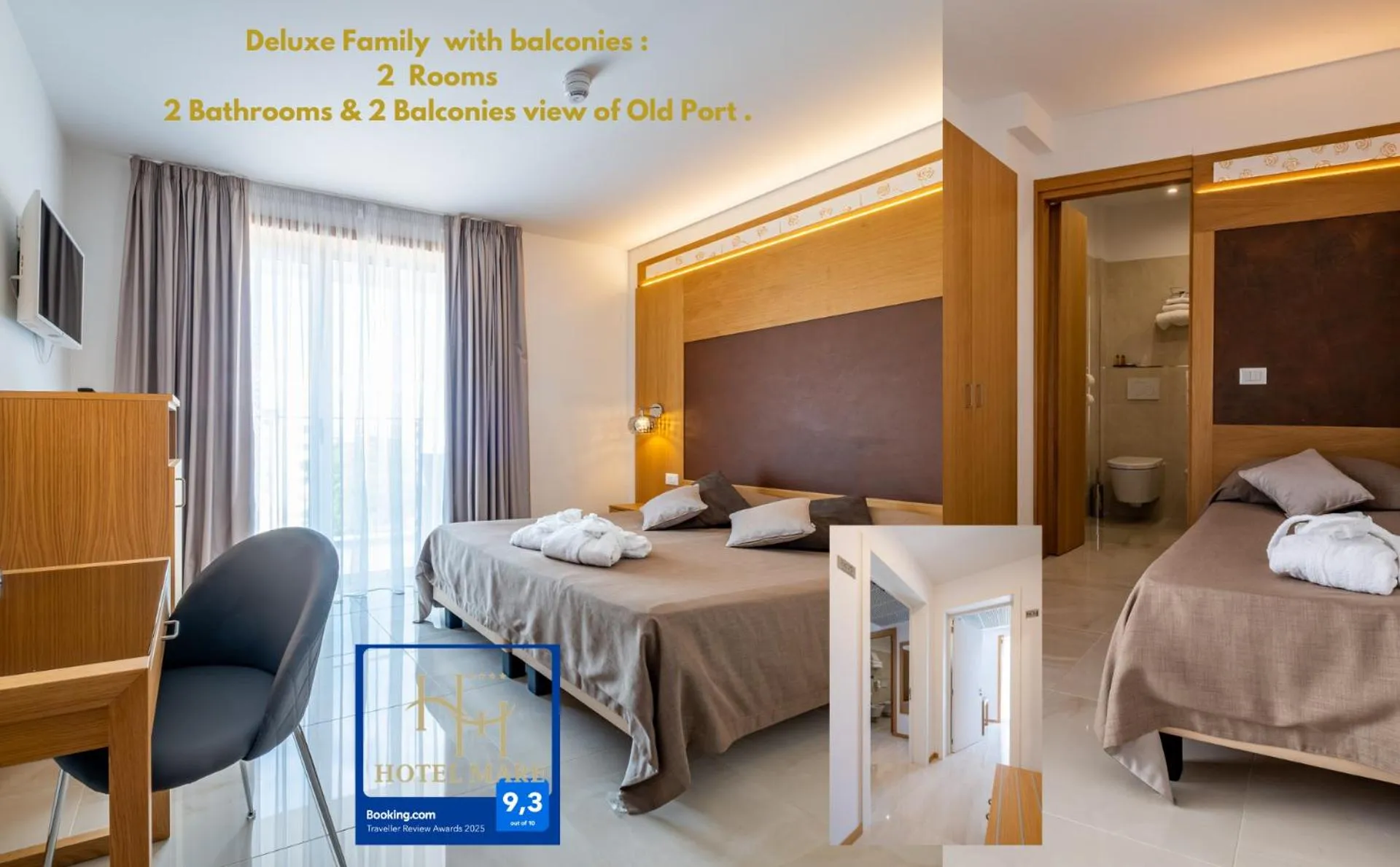 Bedroom, Bed in Hotel Mare