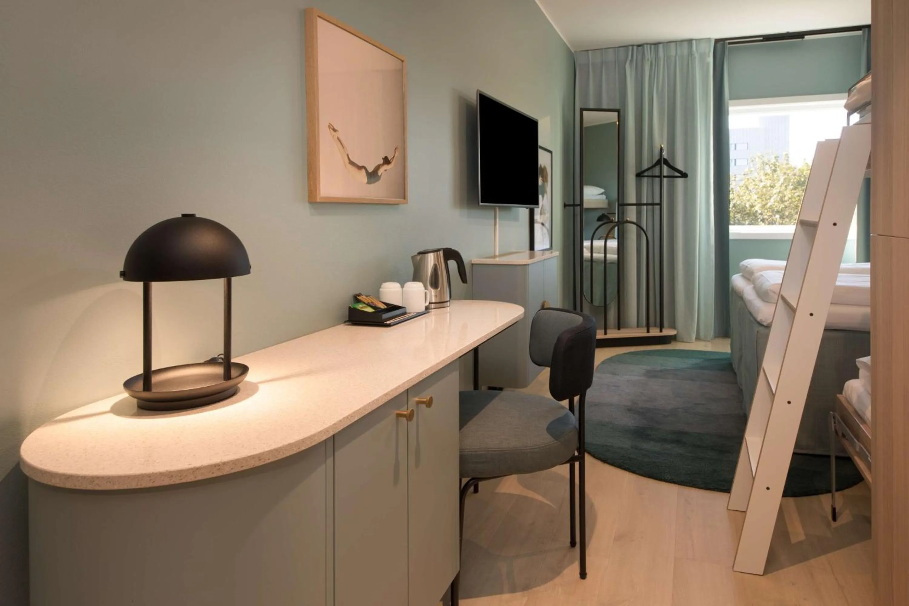 Bedroom, Bed in Scandic Helsfyr