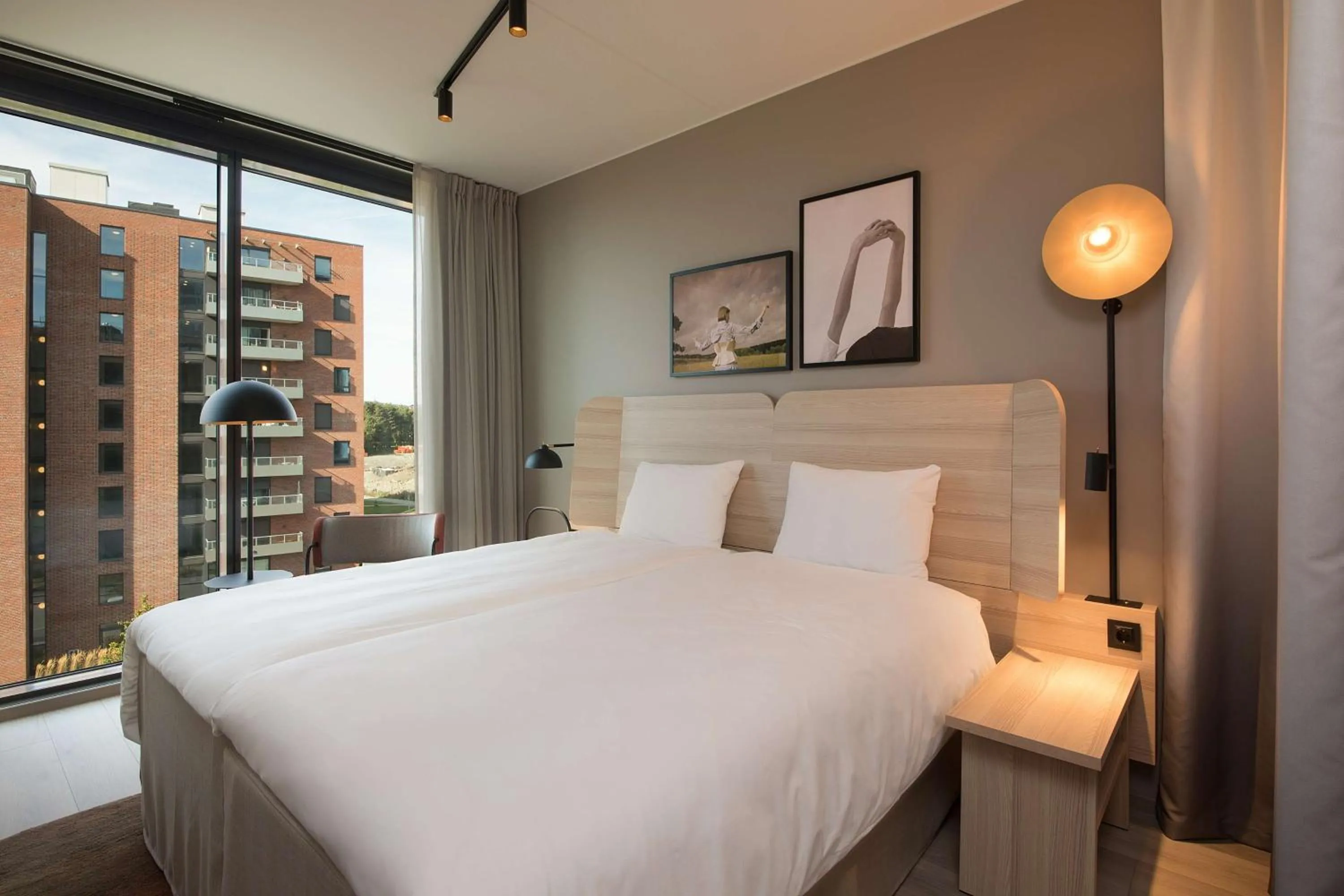 Bedroom, Bed in Scandic Helsfyr