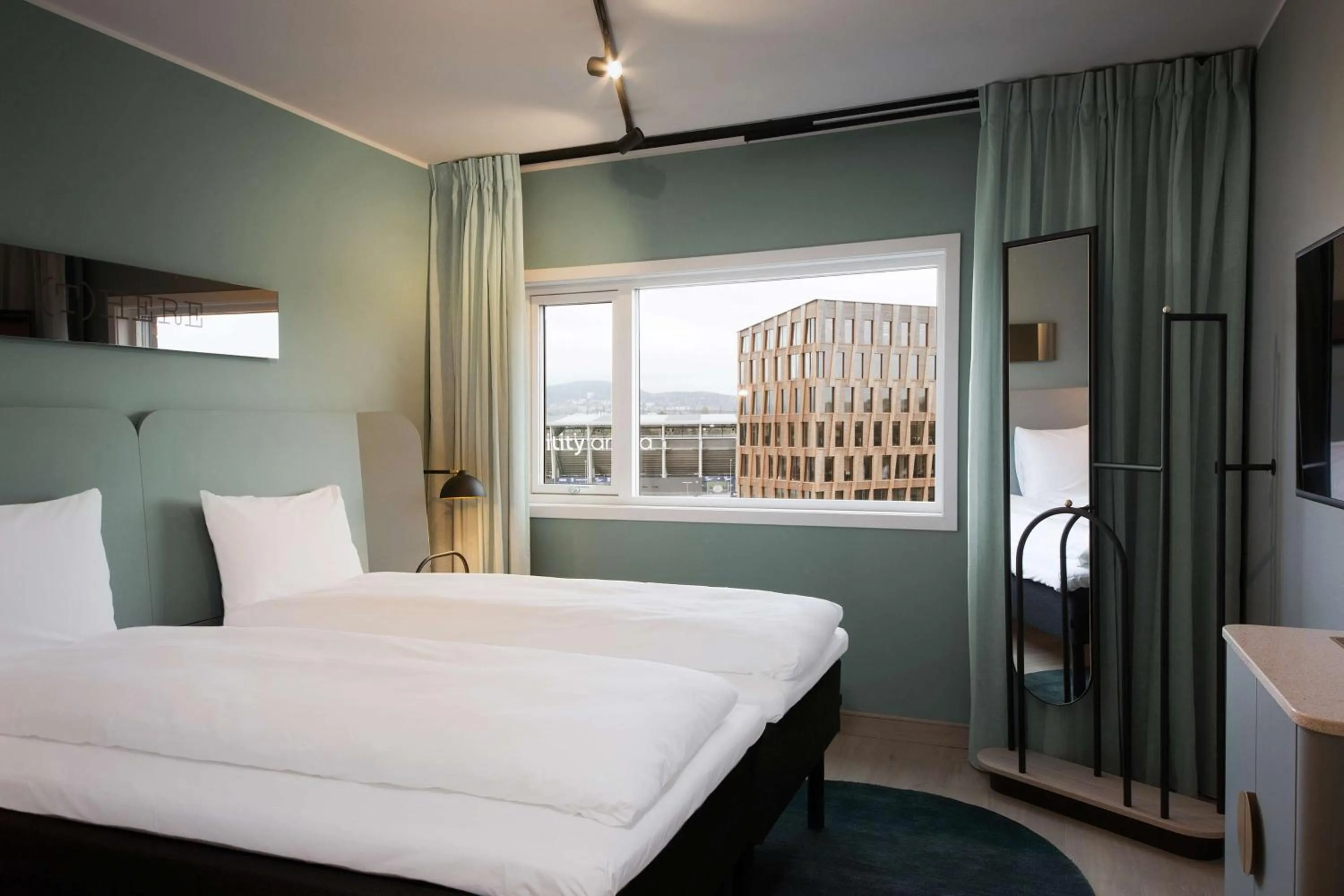 Bedroom, Bed in Scandic Helsfyr