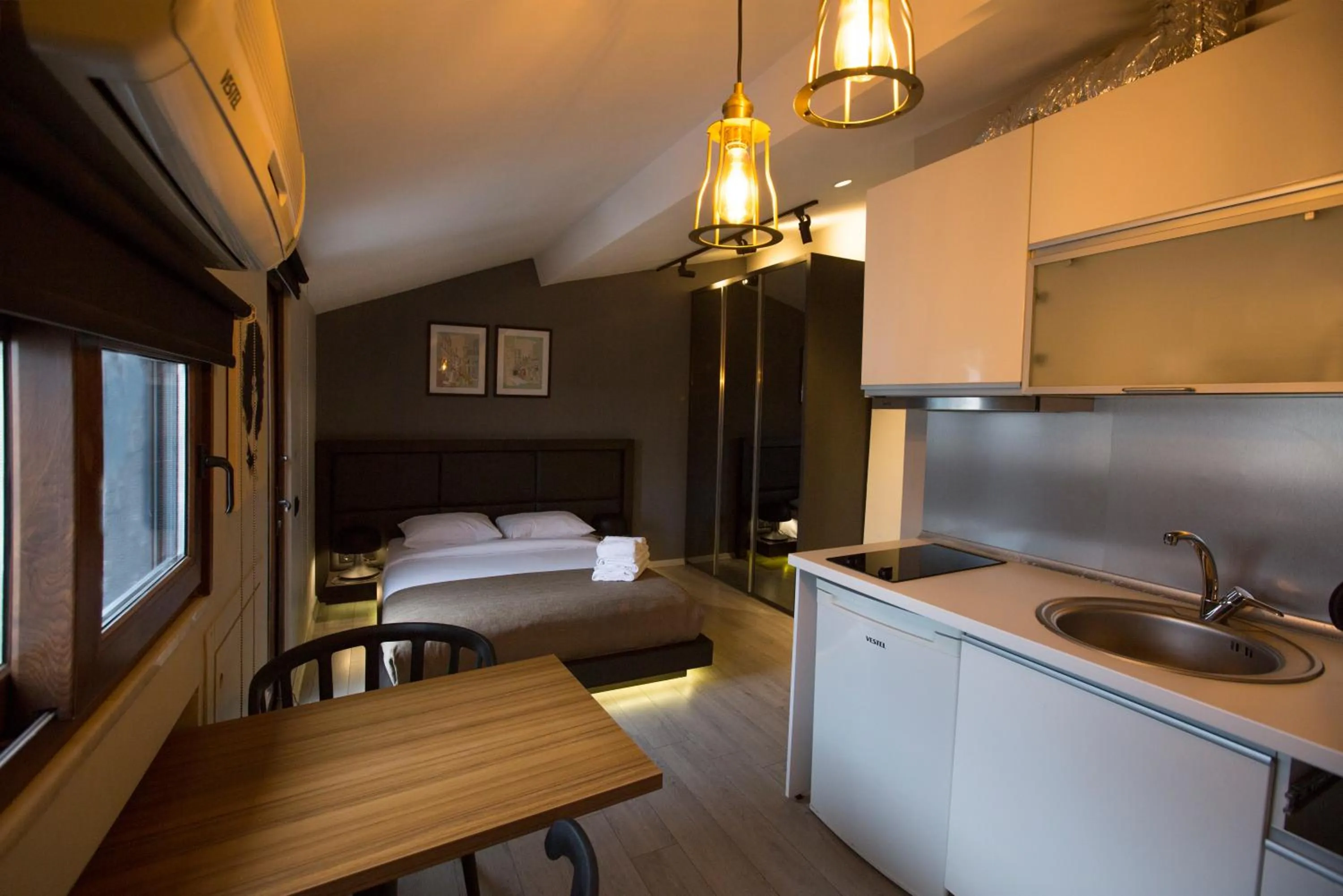 Kitchen or kitchenette, Bed in Cityloft 36
