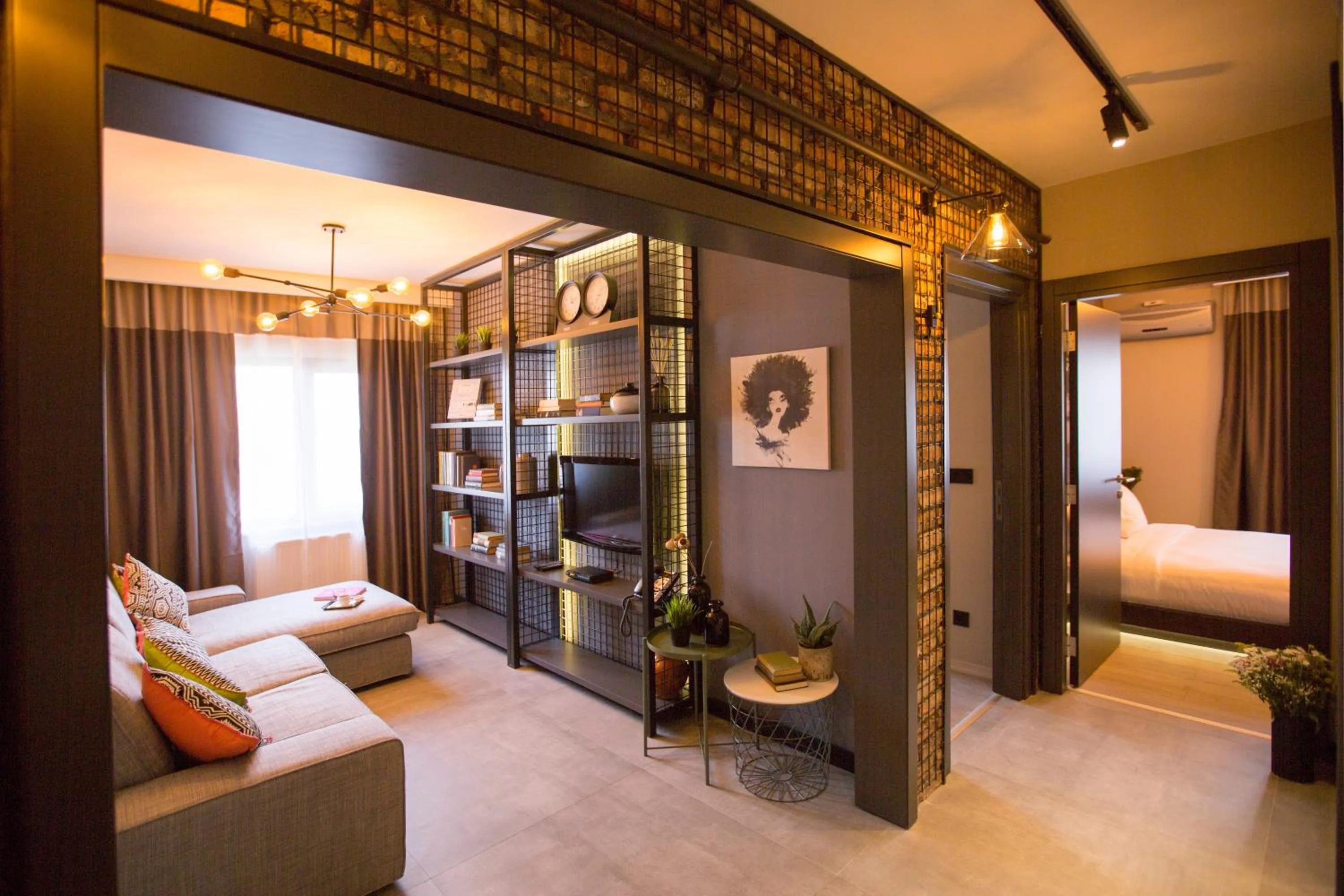 Living room, Bed in Cityloft 36