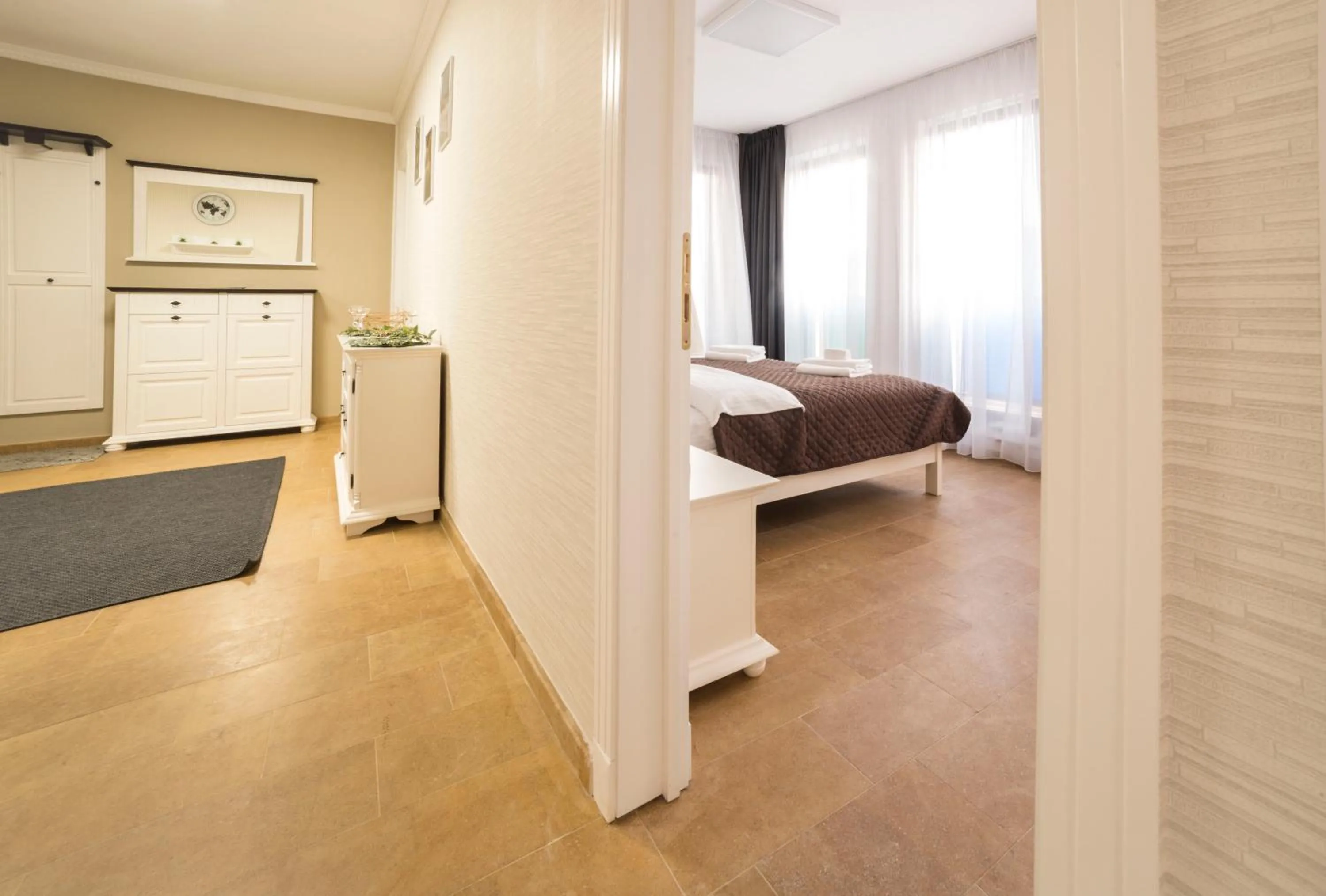 Bed in Lira Holiday Apartments